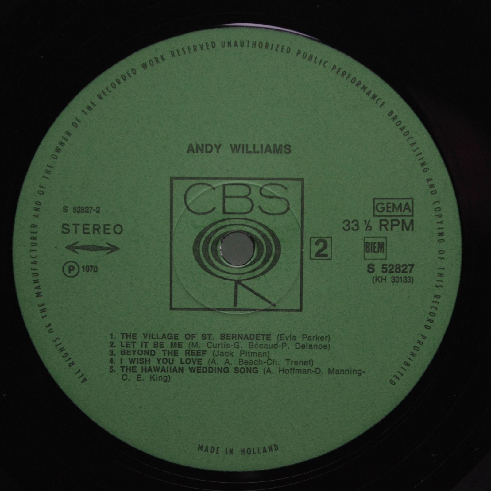 Andy Williams — Andy Williams, 1970