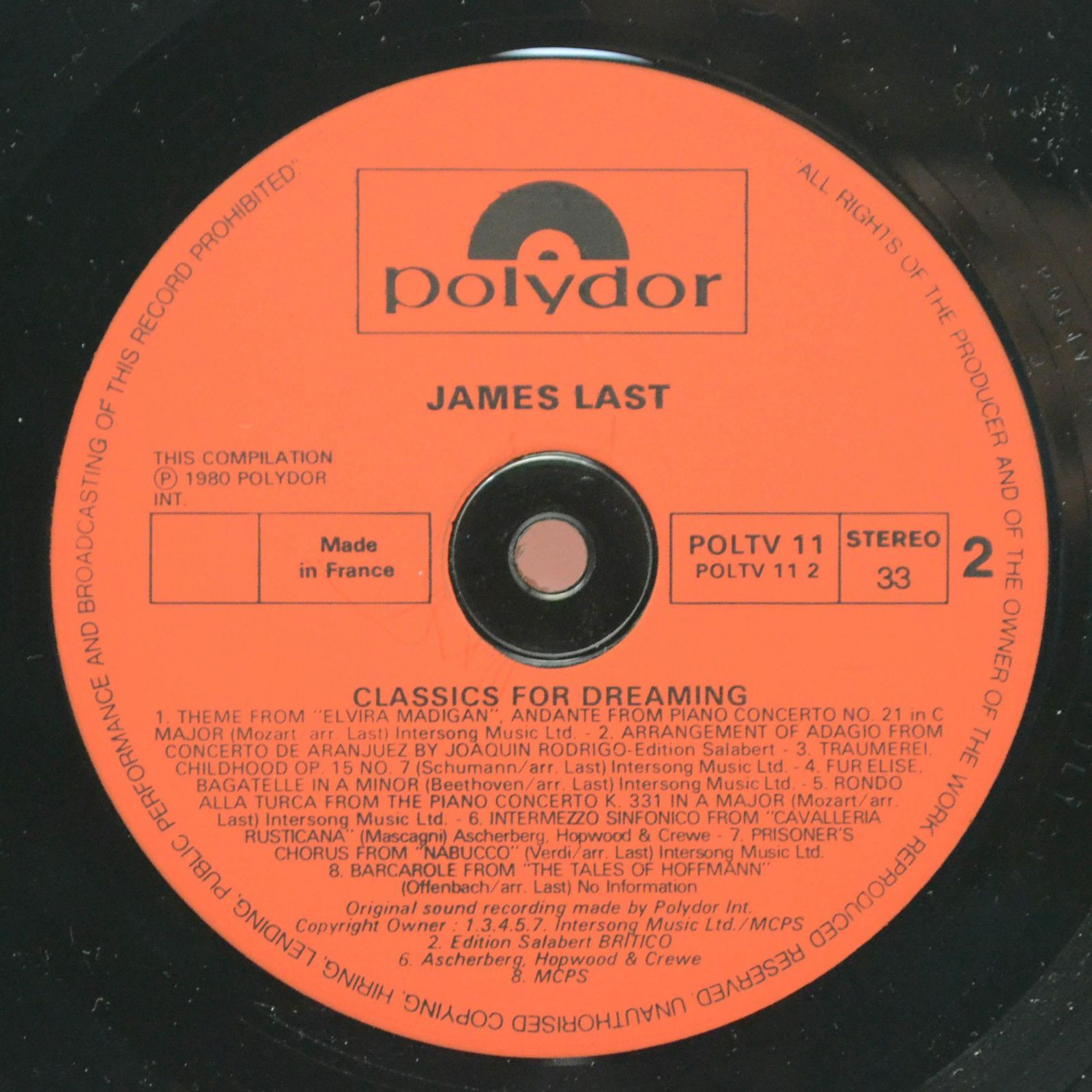 James Last — Classics For Dreaming, 1979