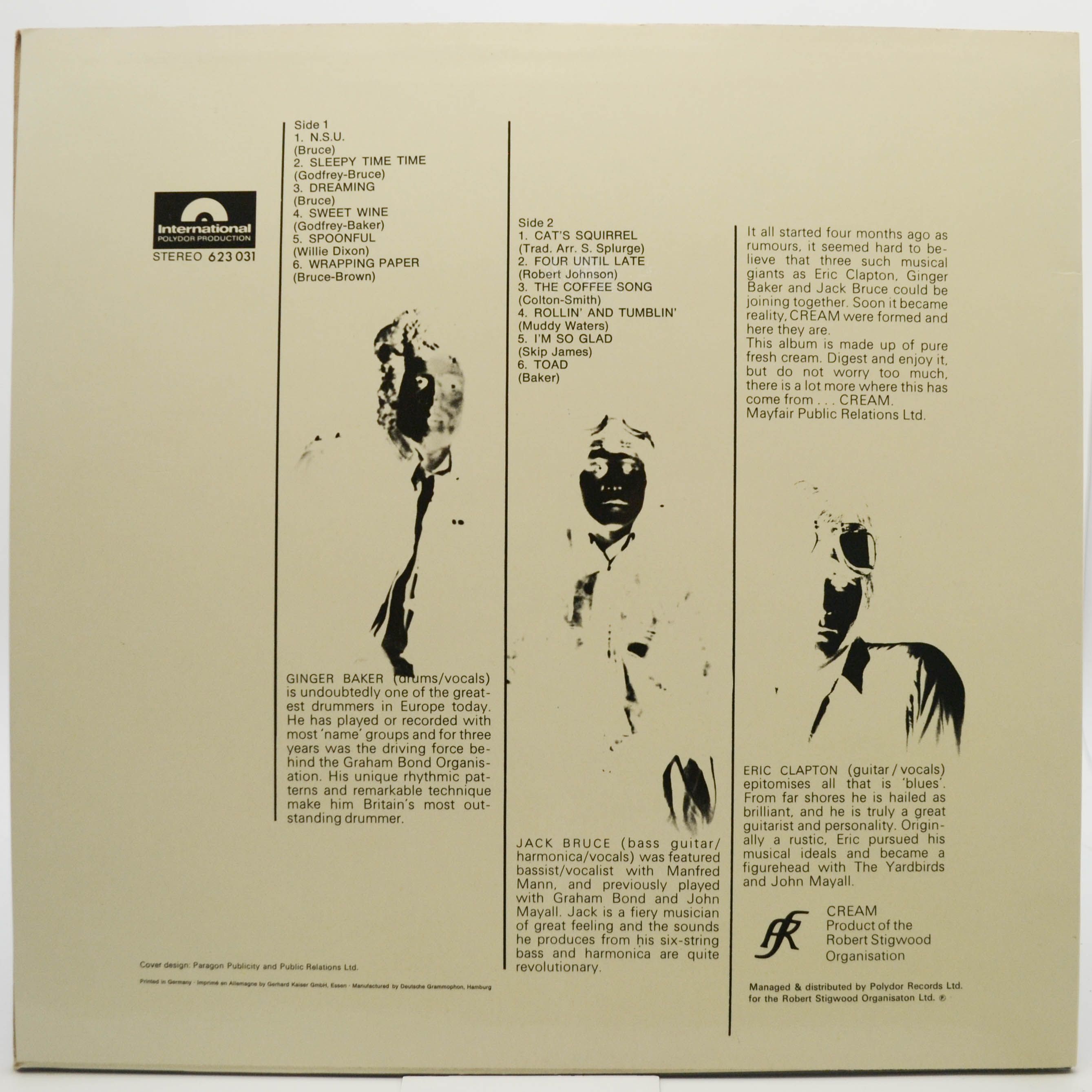 Cream — Fresh Cream, 1966