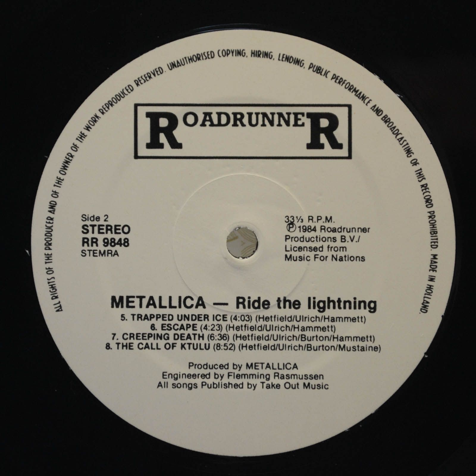 Metallica — Ride The Lightning, 1984
