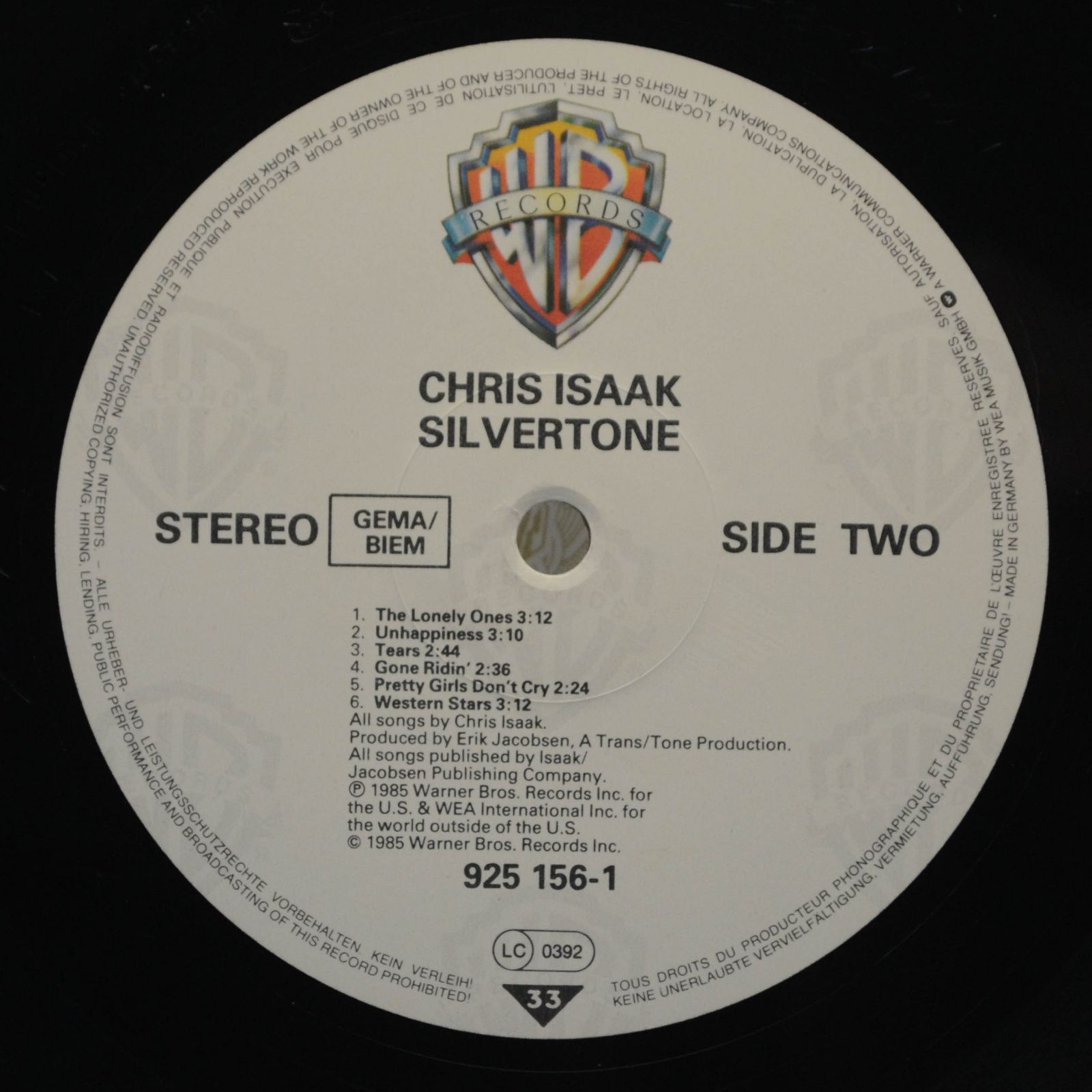 Chris Isaak — Silvertone, 1985