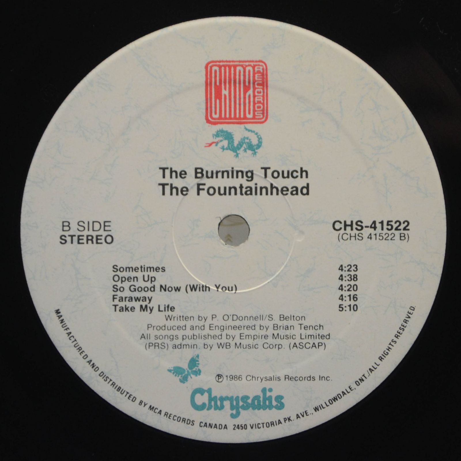 Fountainhead — The Burning Touch, 1986