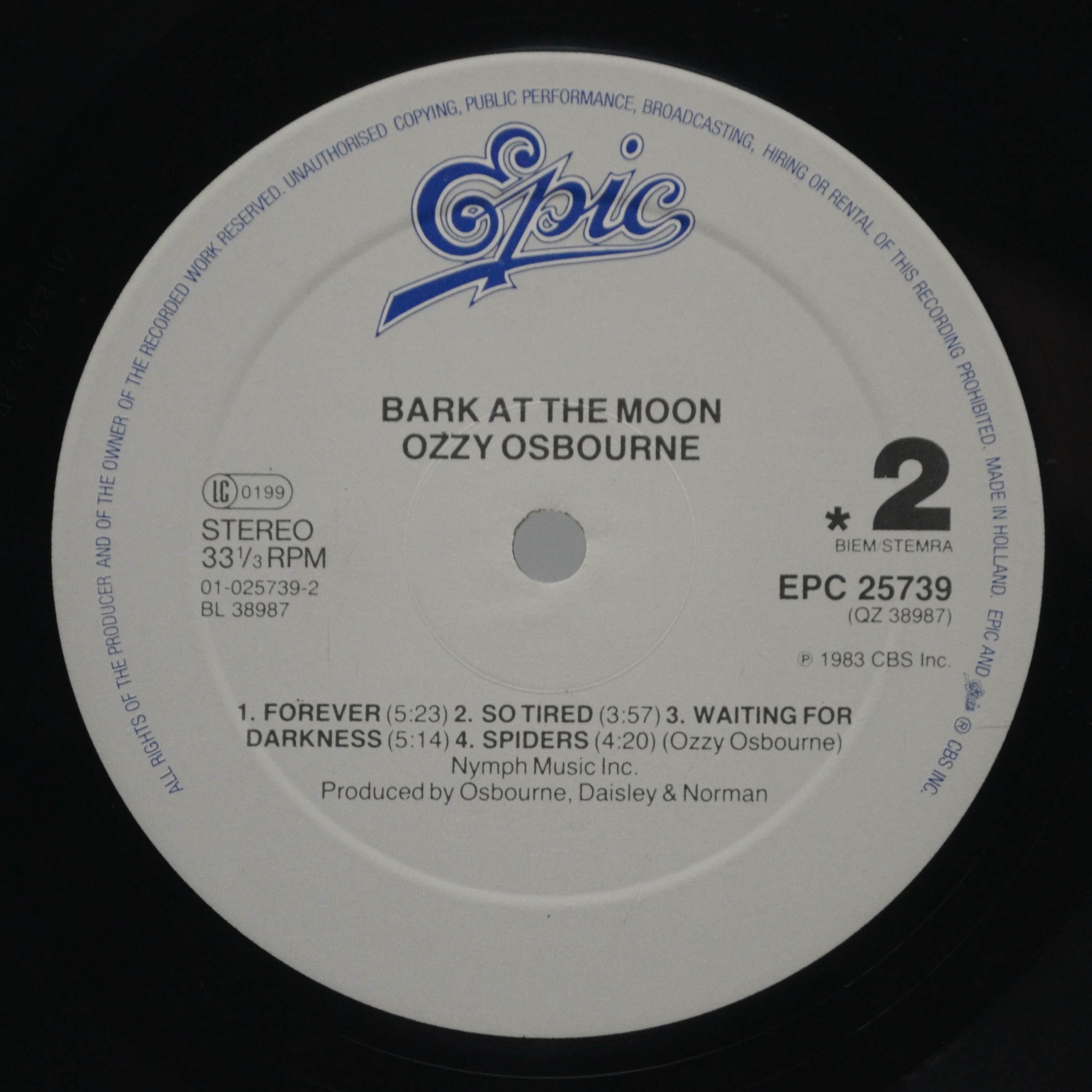 Ozzy Osbourne — Bark At The Moon, 1983