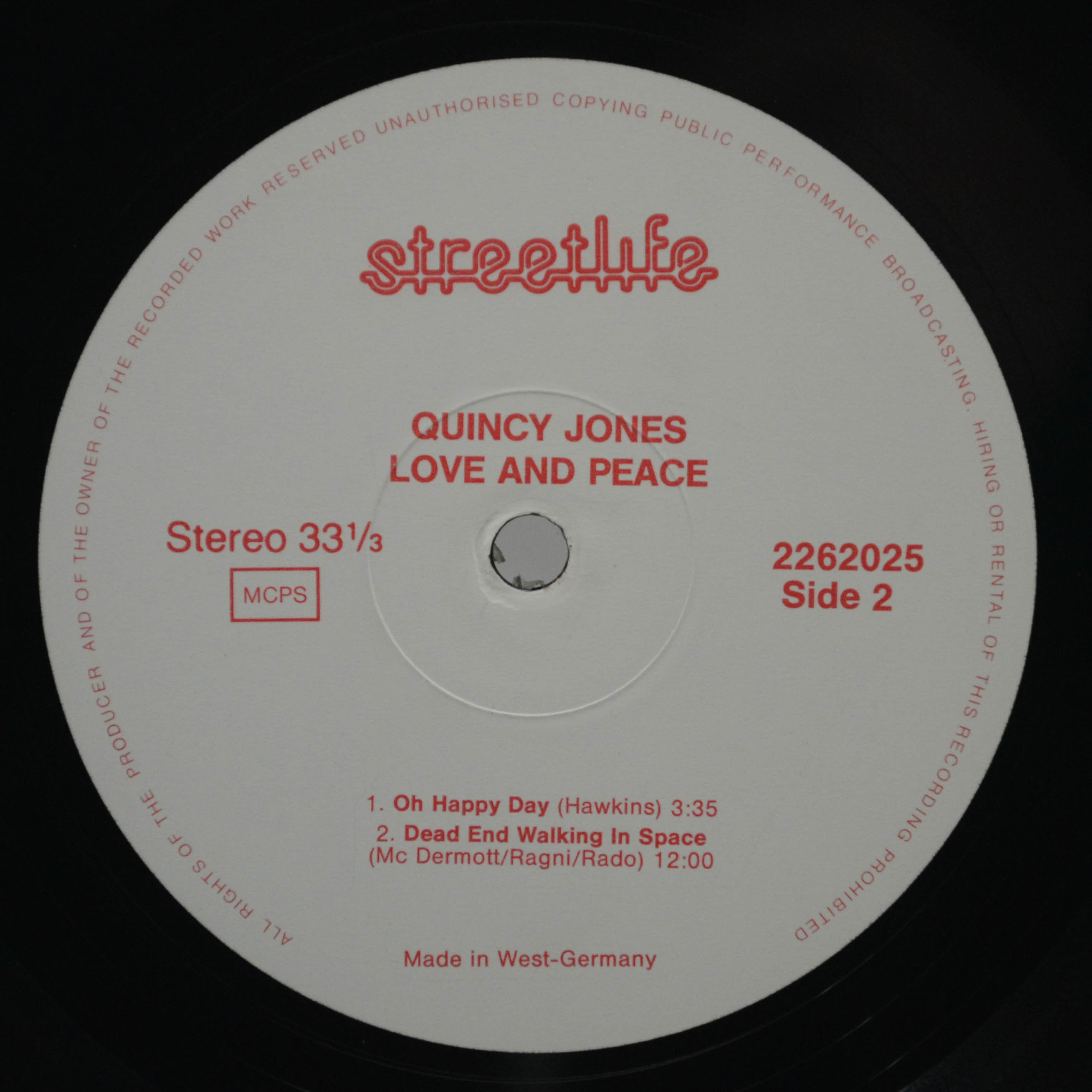 Quincy Jones — Love And Peace, 1987