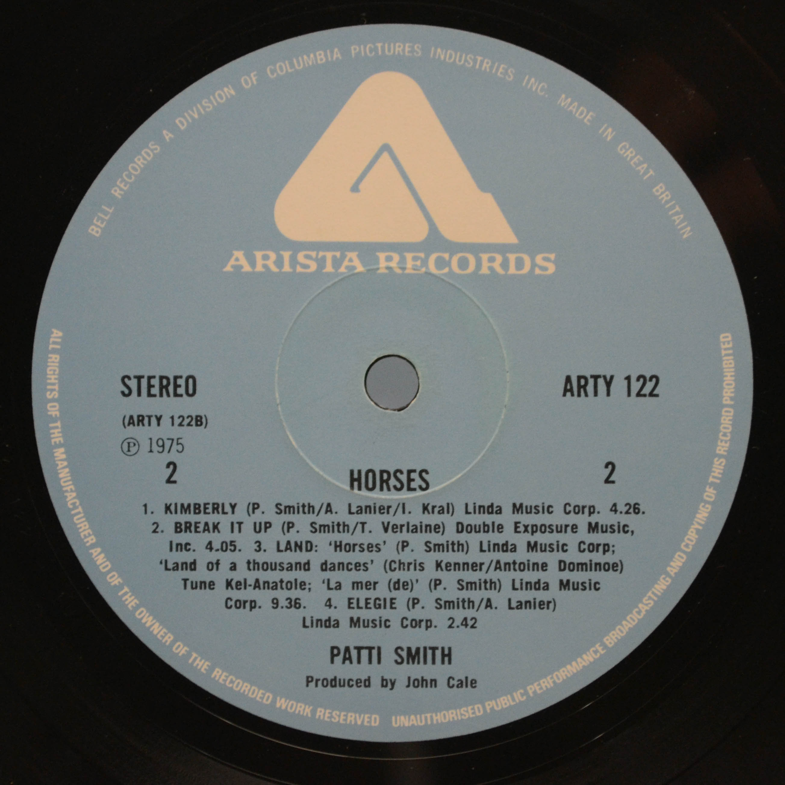 Patti Smith — Horses (UK), 1975