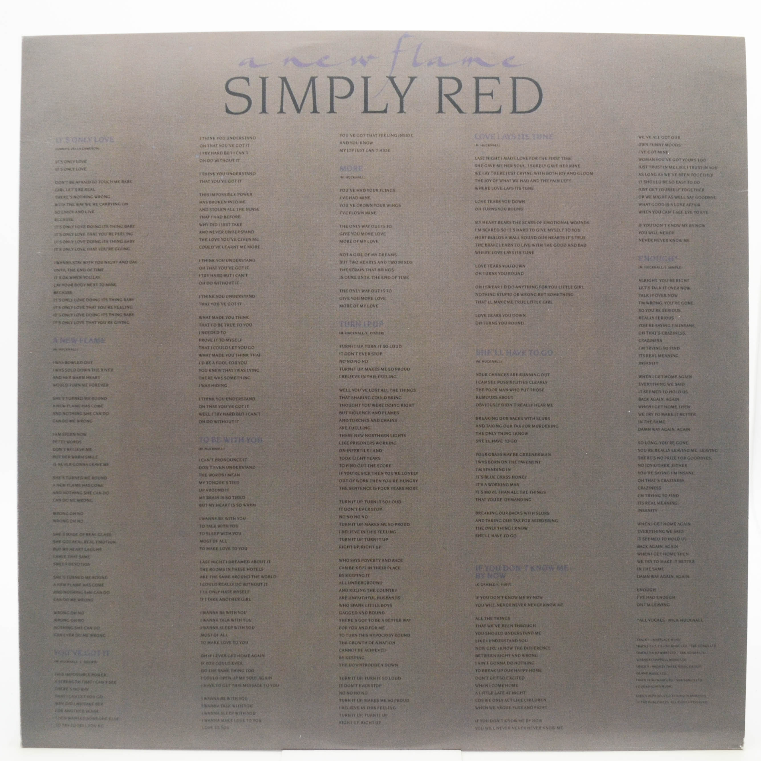 Simply Red — A New Flame, 1989