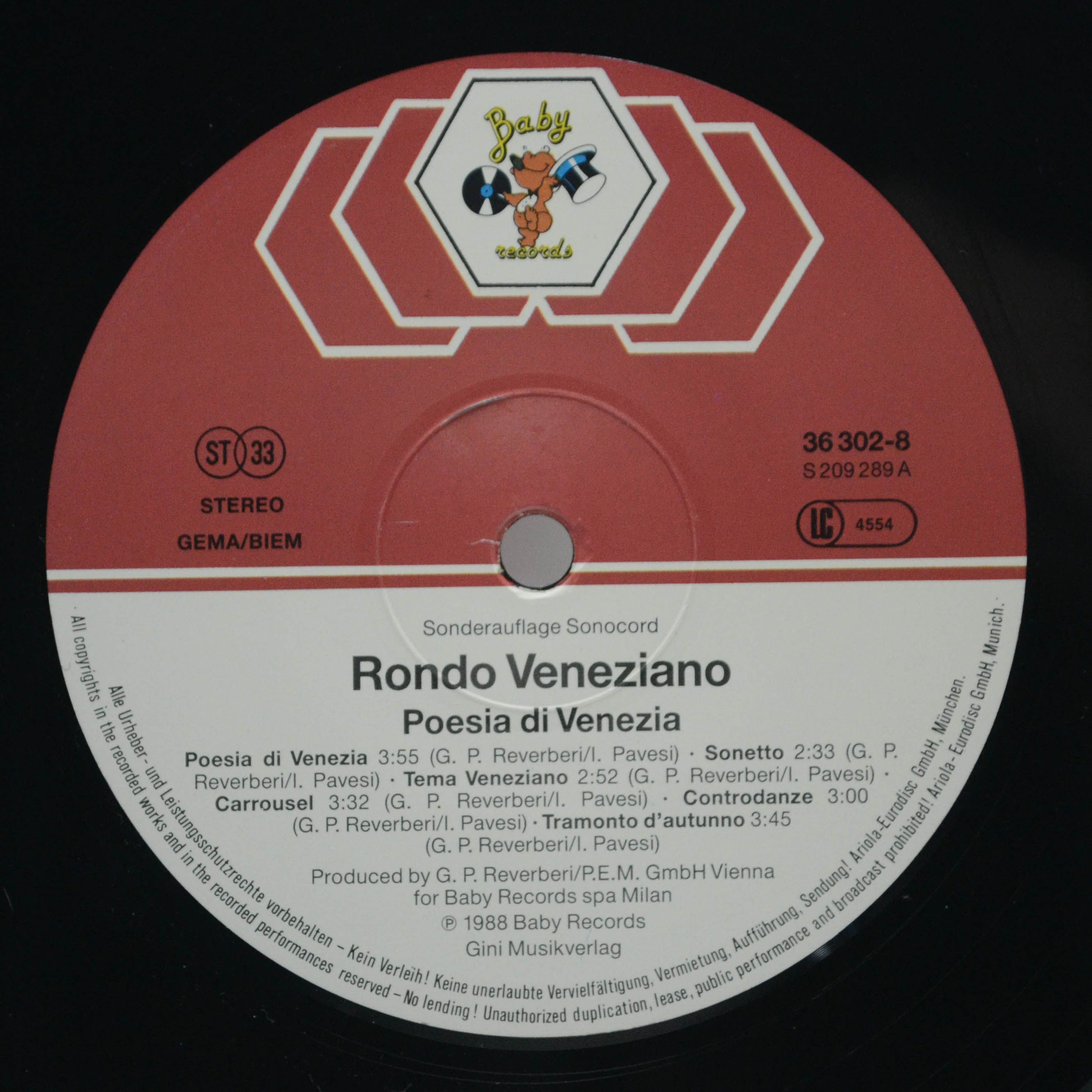 Rondo' Veneziano — Poesia Di Venezia, 1988