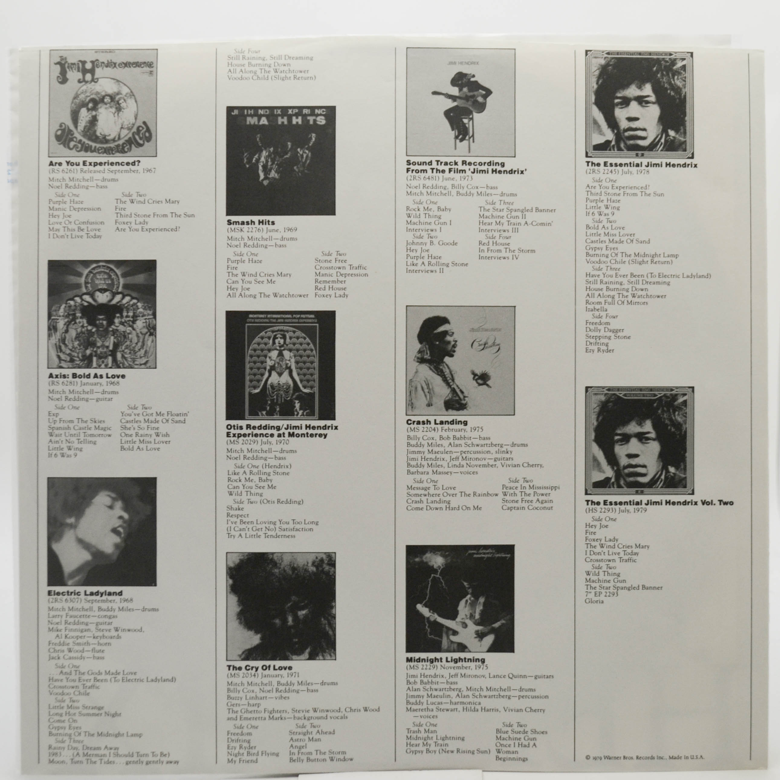 Jimi Hendrix — Nine To The Universe (USA), 1980