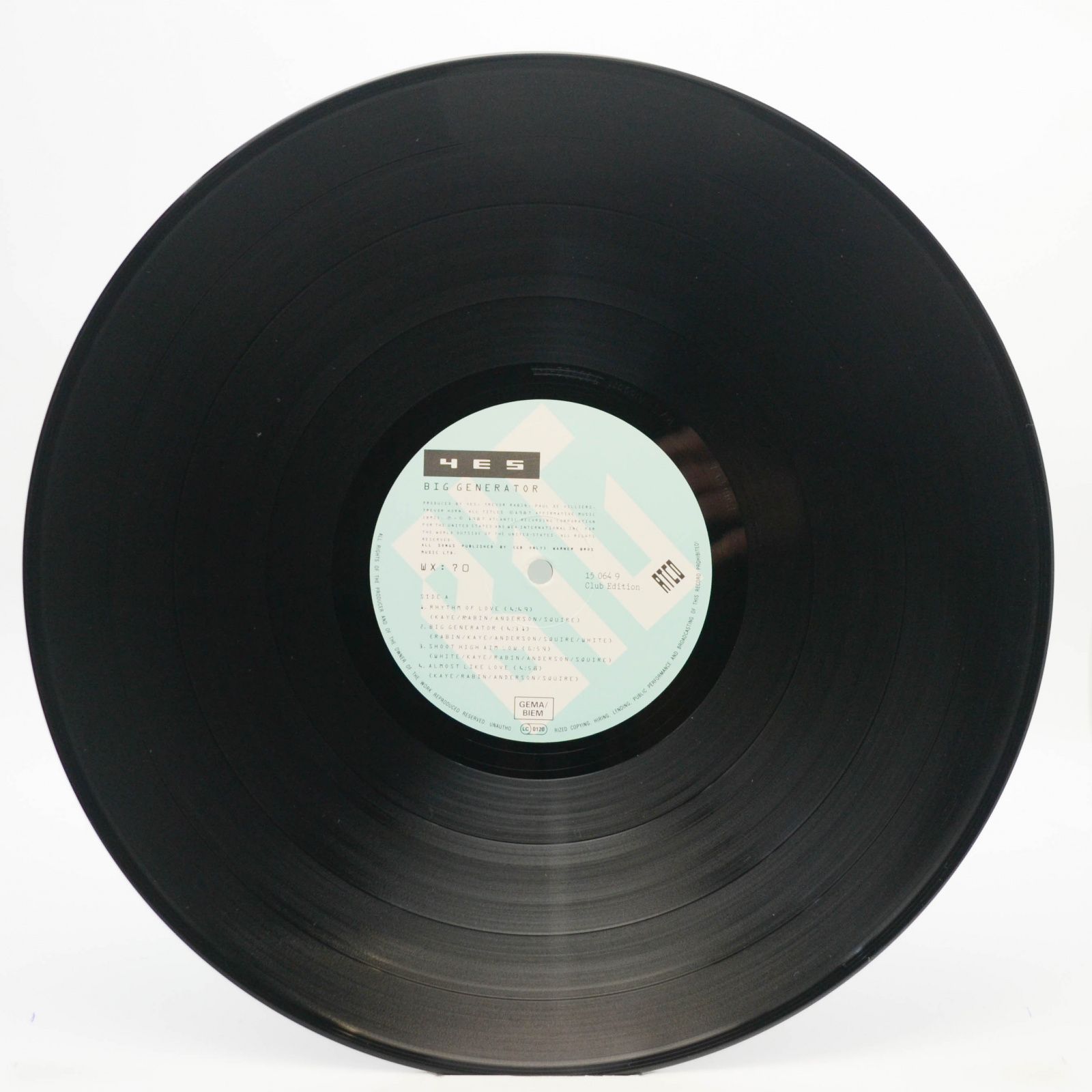 Yes — Big Generator, 1987