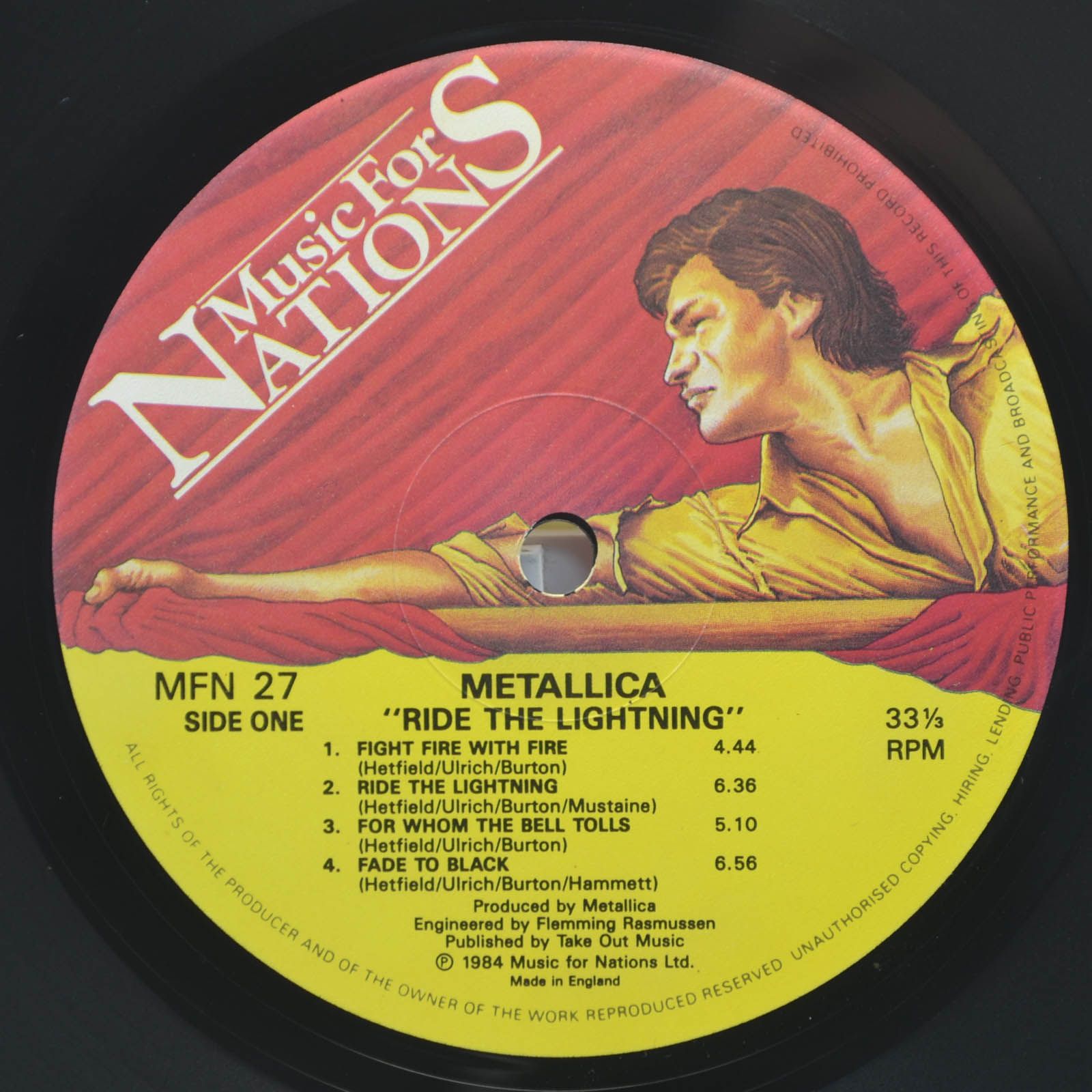 Metallica — Ride The Lightning (UK), 1984