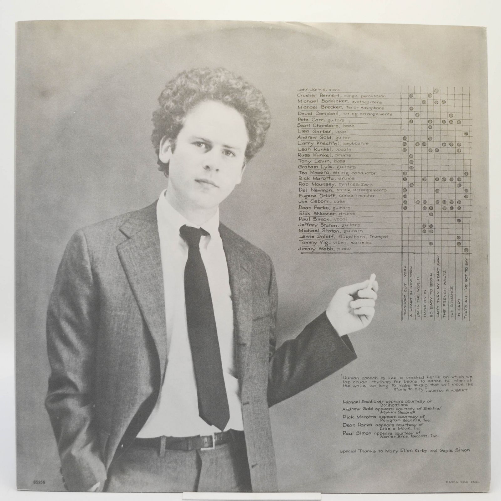 Art Garfunkel — Scissors Cut, 1981