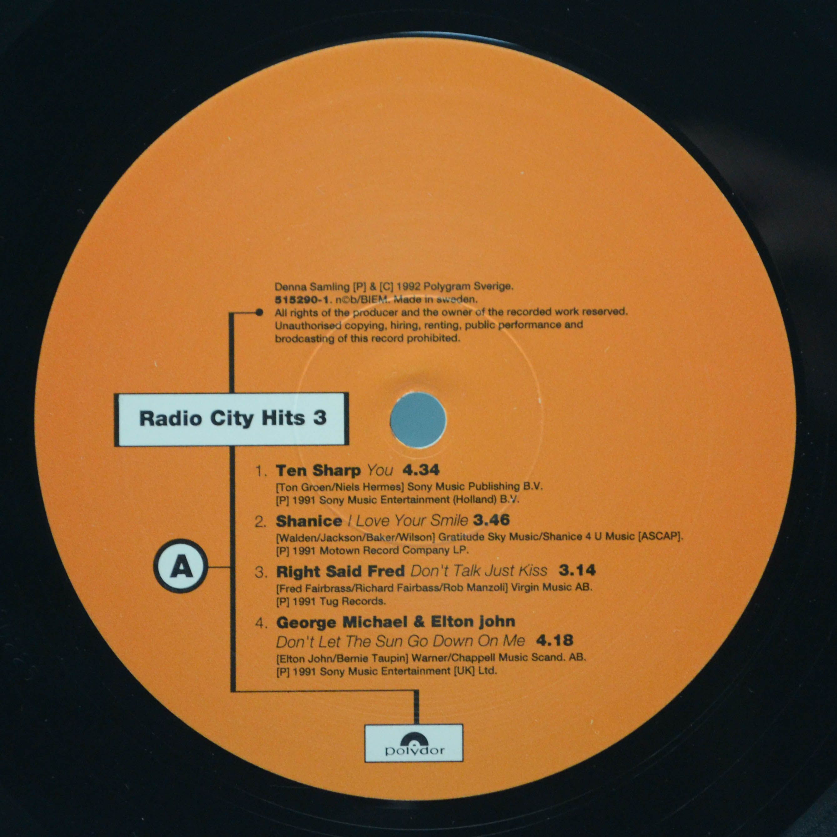 Various — Radio City Hits 3 (2LP), 1992