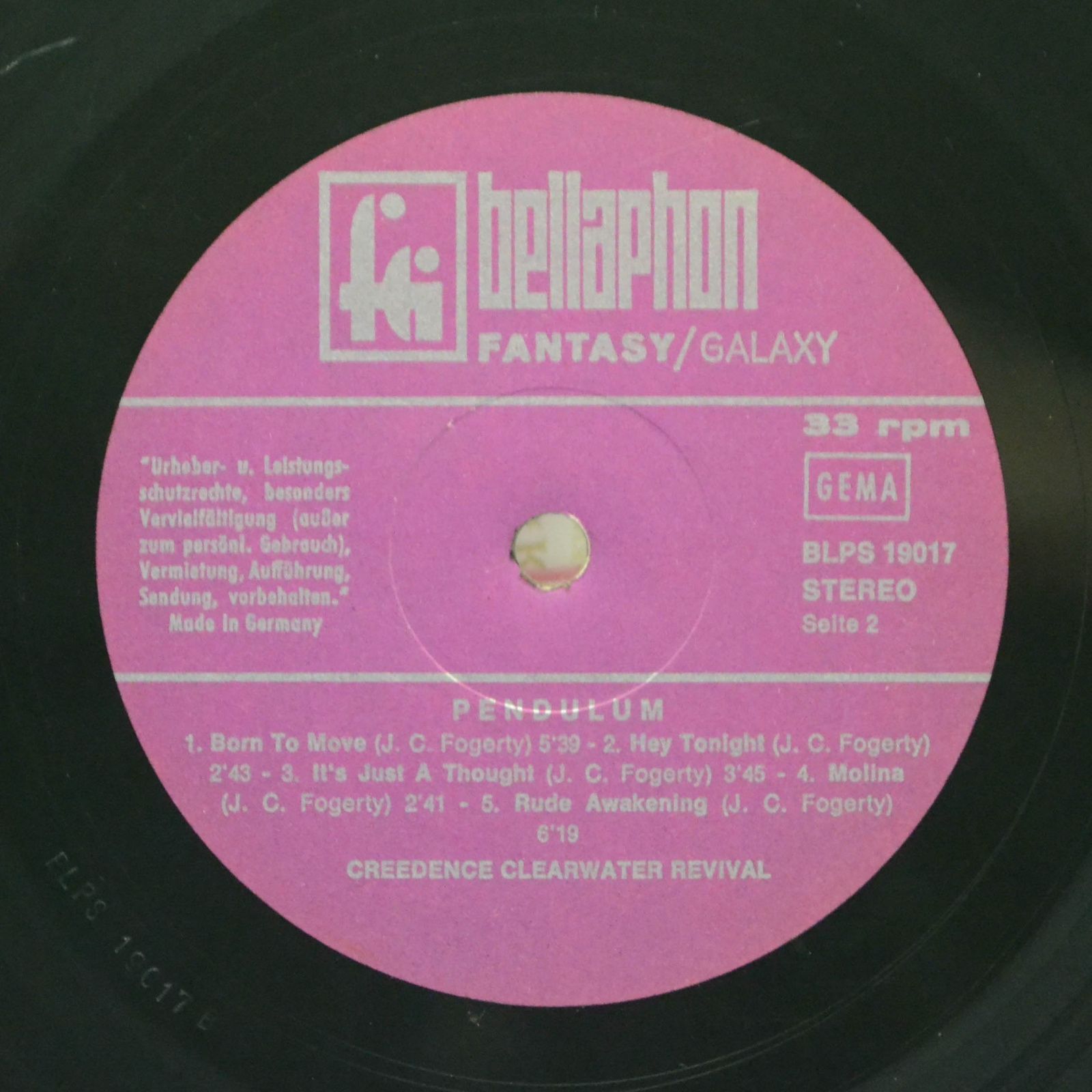 Creedence Clearwater Revival — Pendulum, 1970