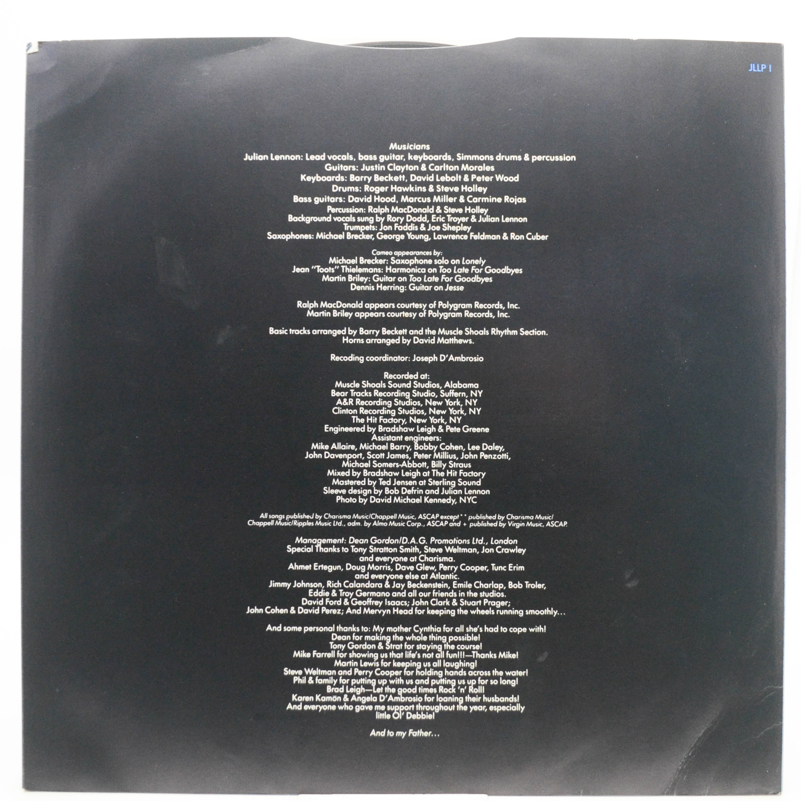 Julian Lennon — Valotte (1-st, UK), 1984