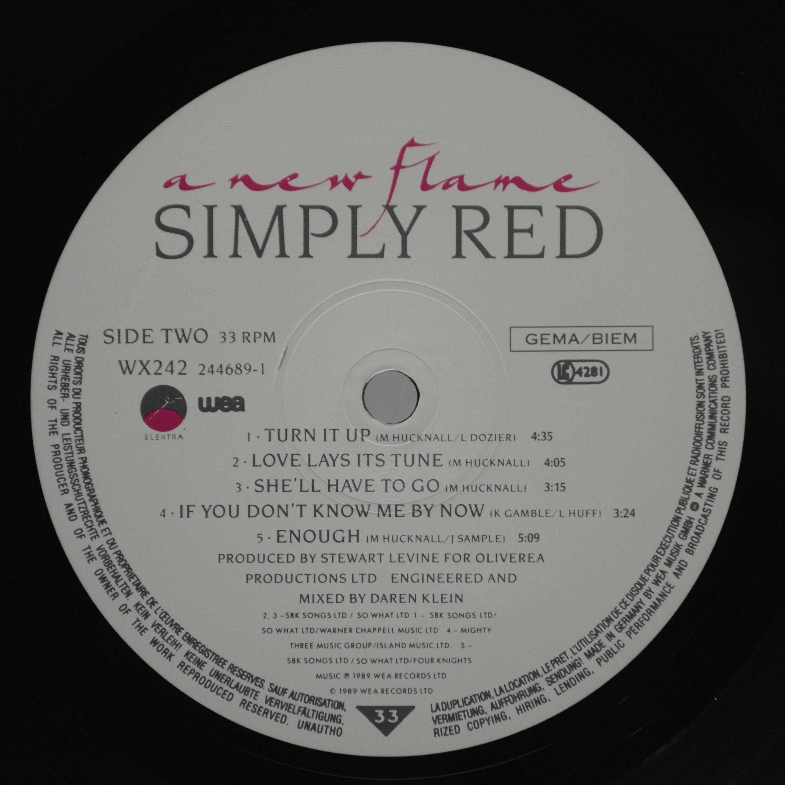 Simply Red — A New Flame, 1989