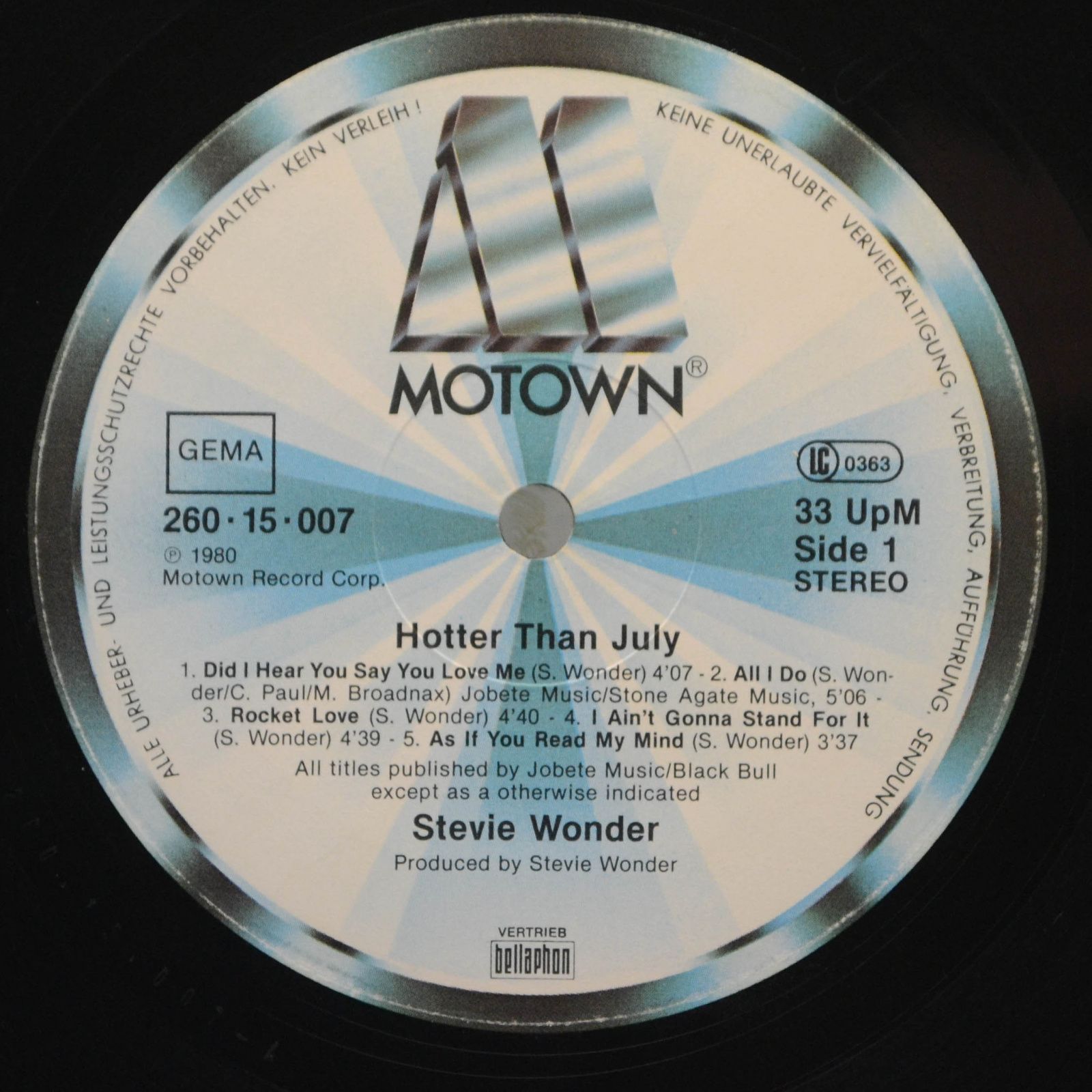 Stevie Wonder — Hotter Than July, 1980