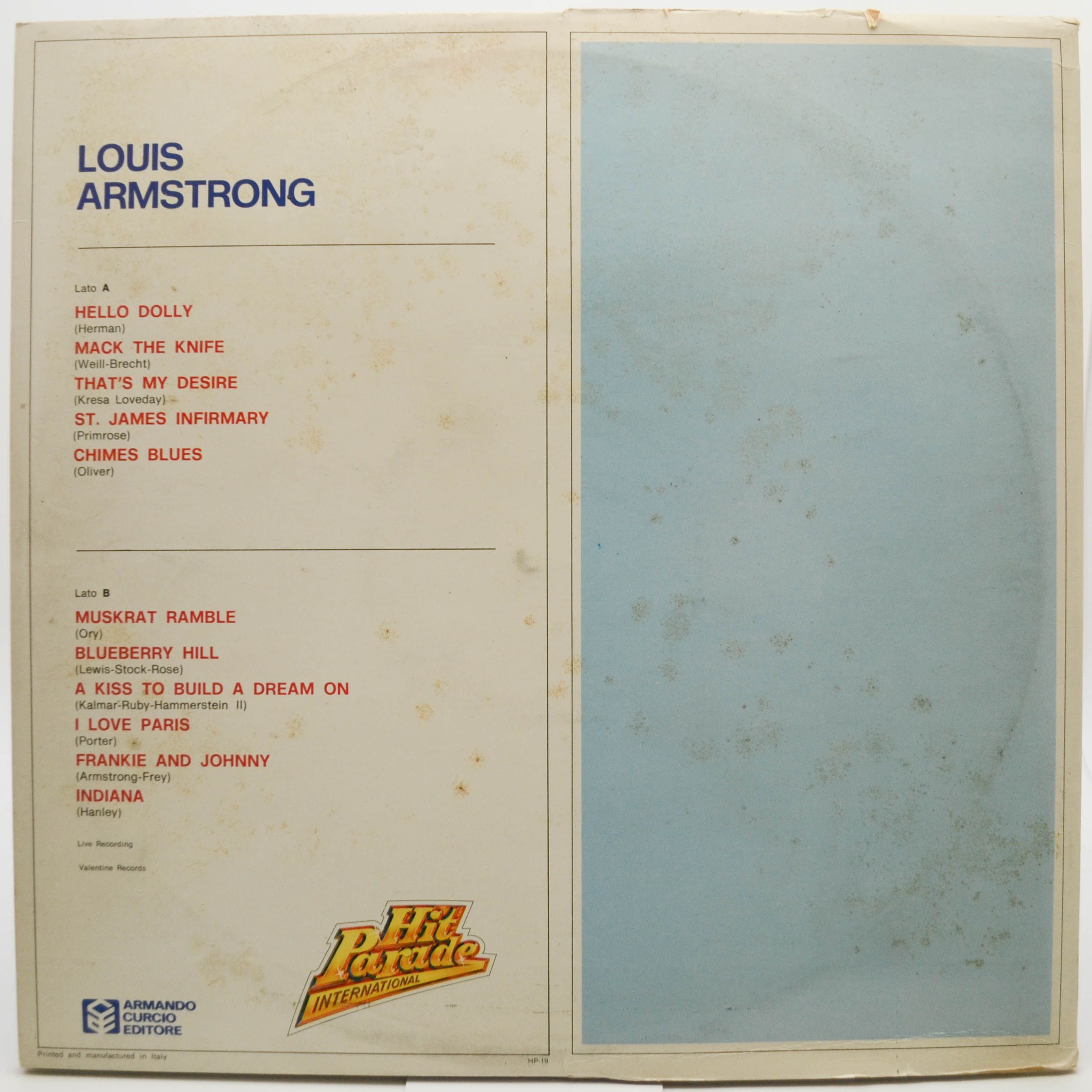 Louis Armstrong — Louis Armstrong (booklet ), 1982