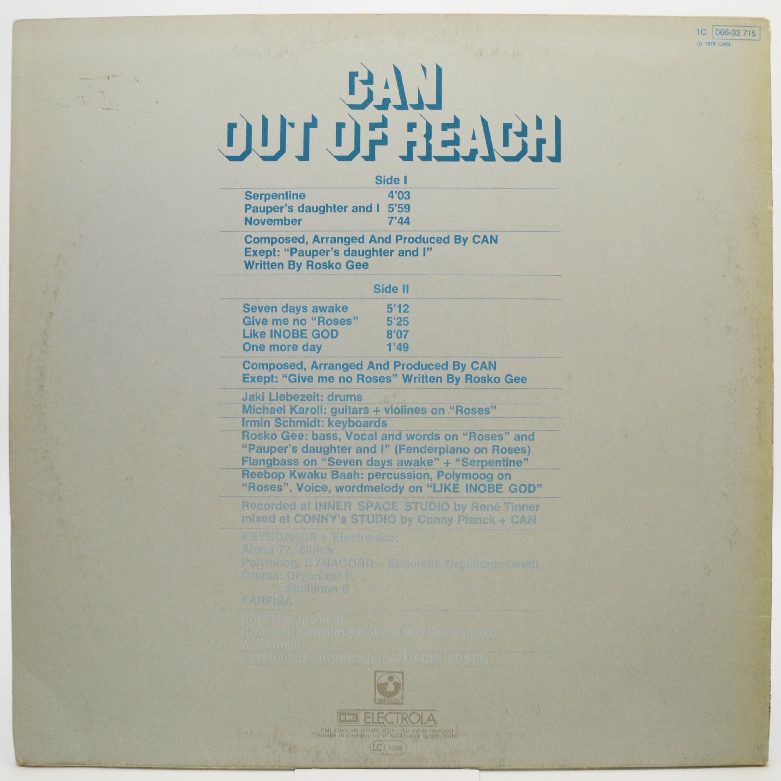Can — Out Of Reach, 1978