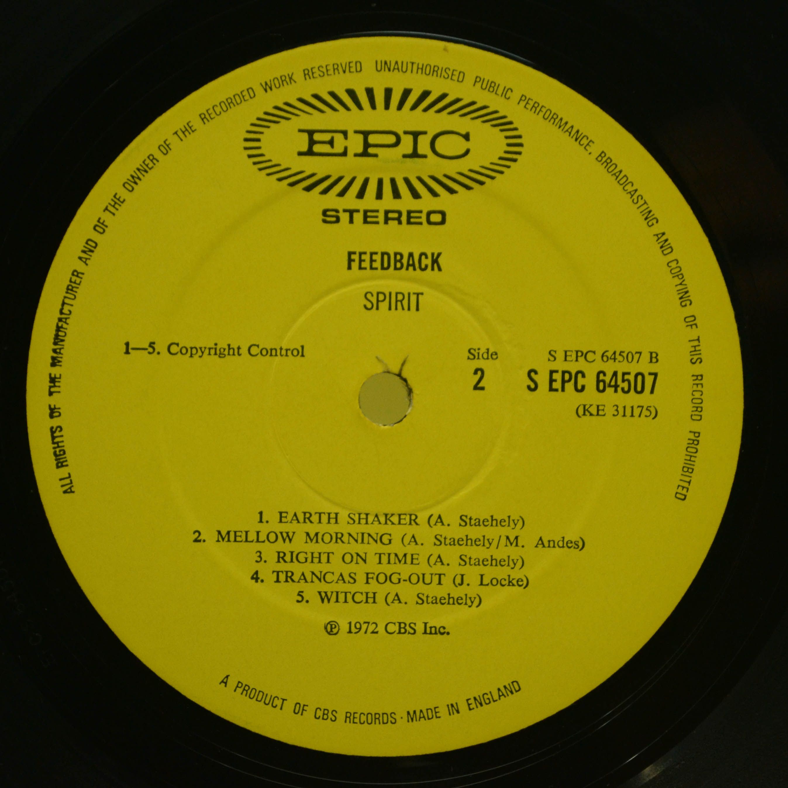 Spirit — Feedback (UK), 1972