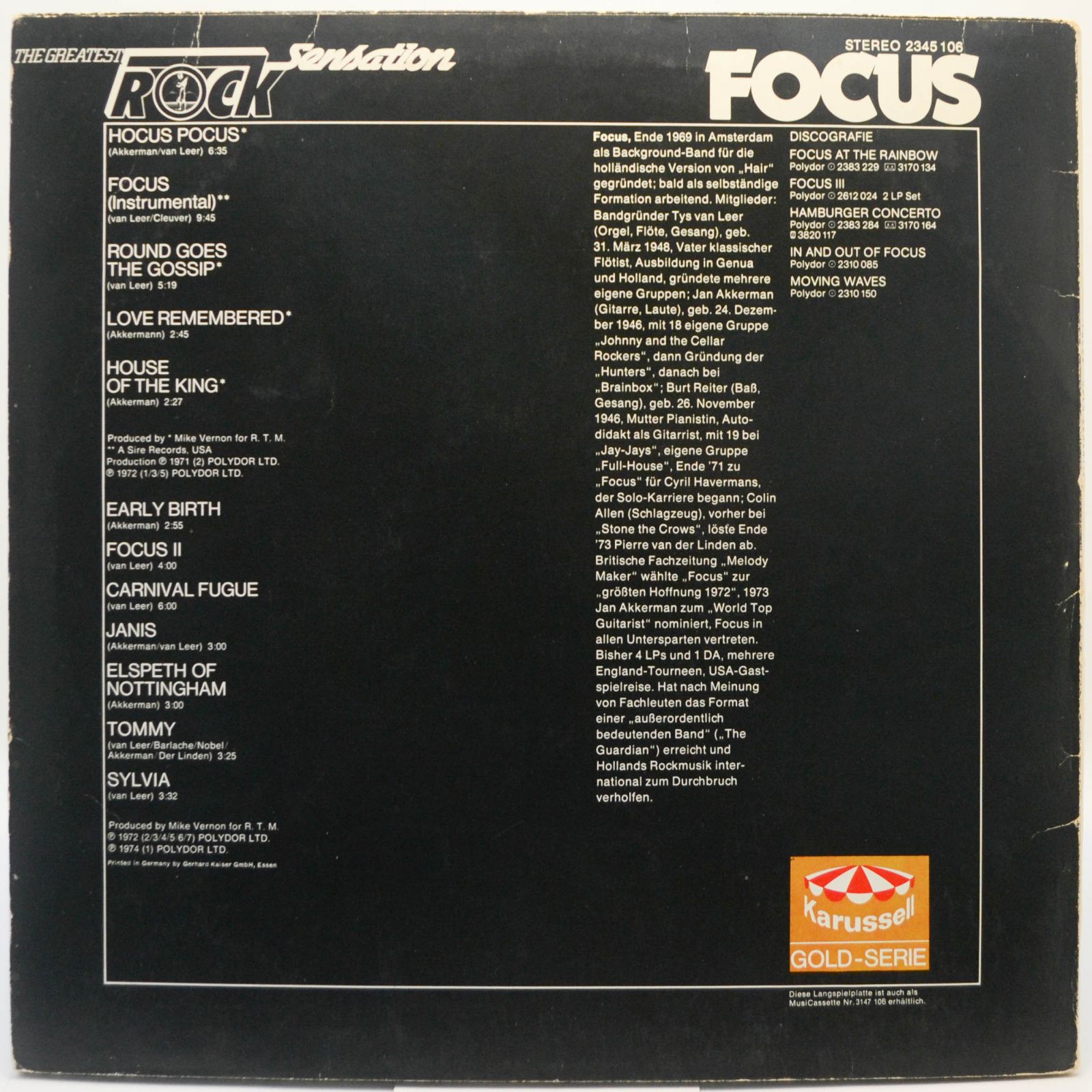 Focus — The Greatest Rock Sensation, 1975