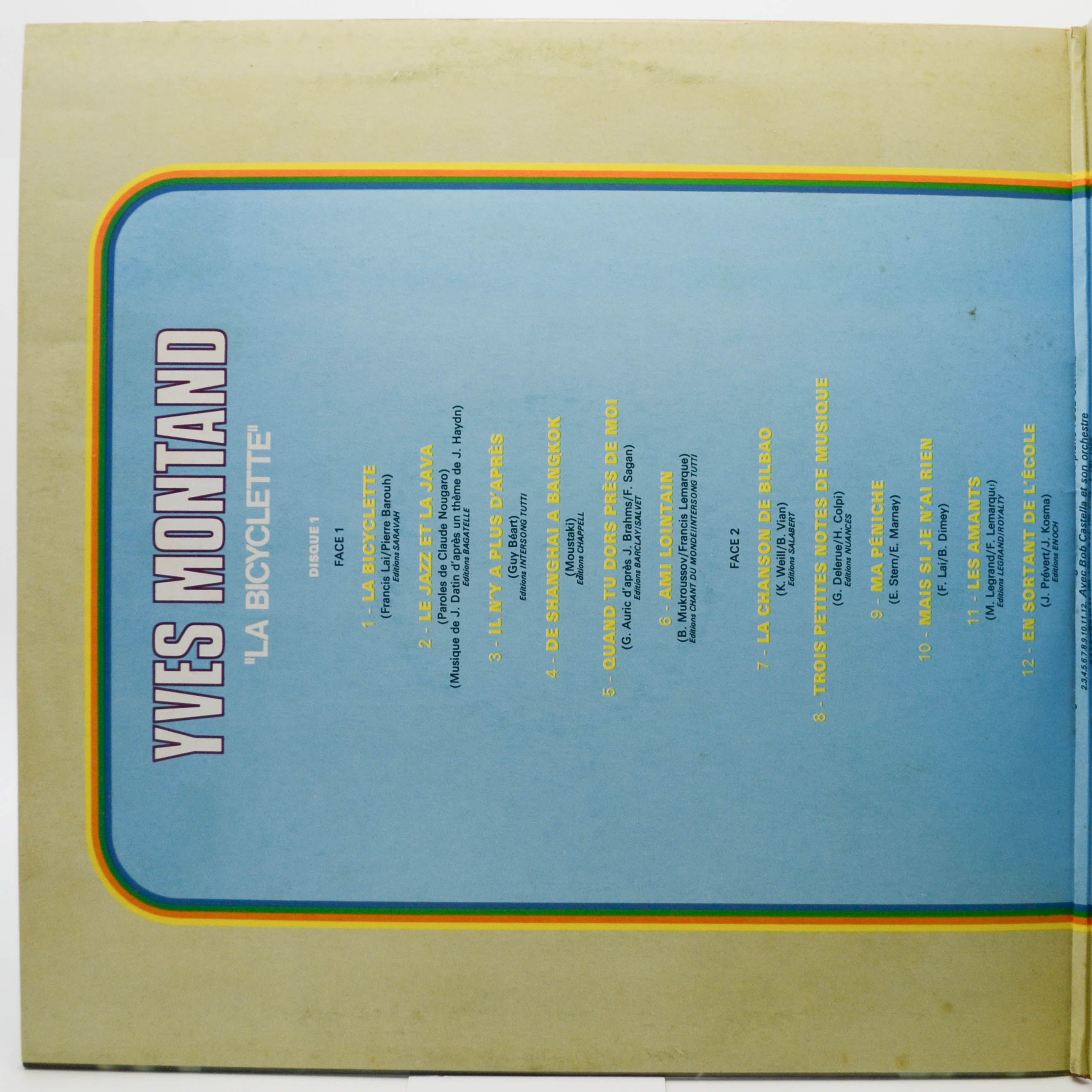 Yves Montand — La Bicyclette (2LP, France),