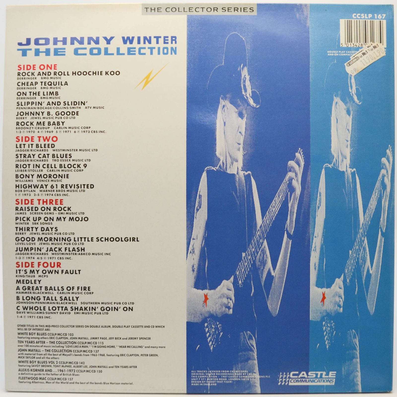 Johnny Winter — The Collection (2LP, UK), 1987