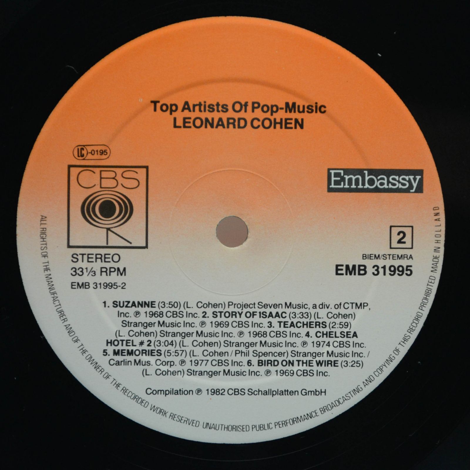 Leonard Cohen — Leonard Cohen, 1982