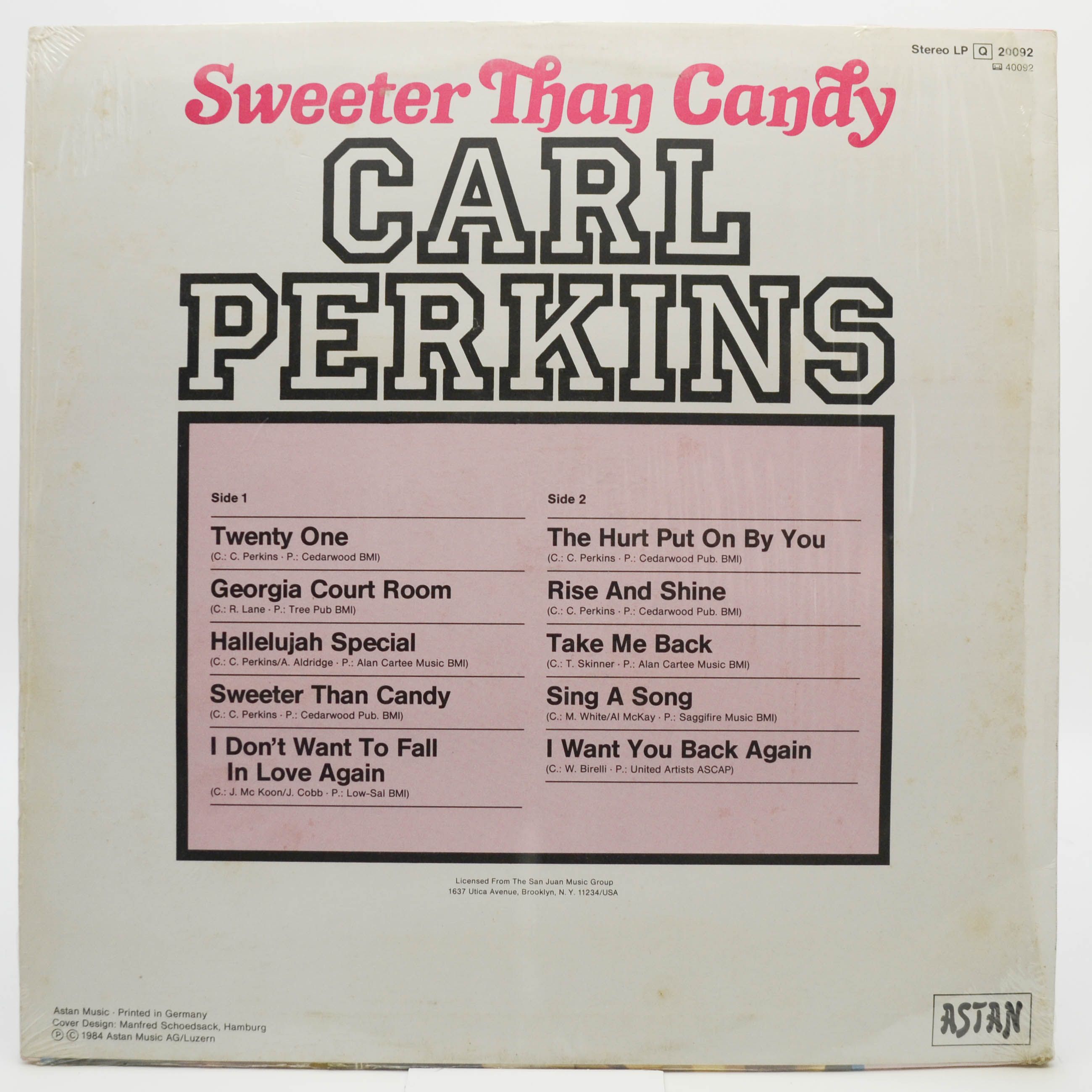 Carl Perkins — Sweeter Than Candy, 1984