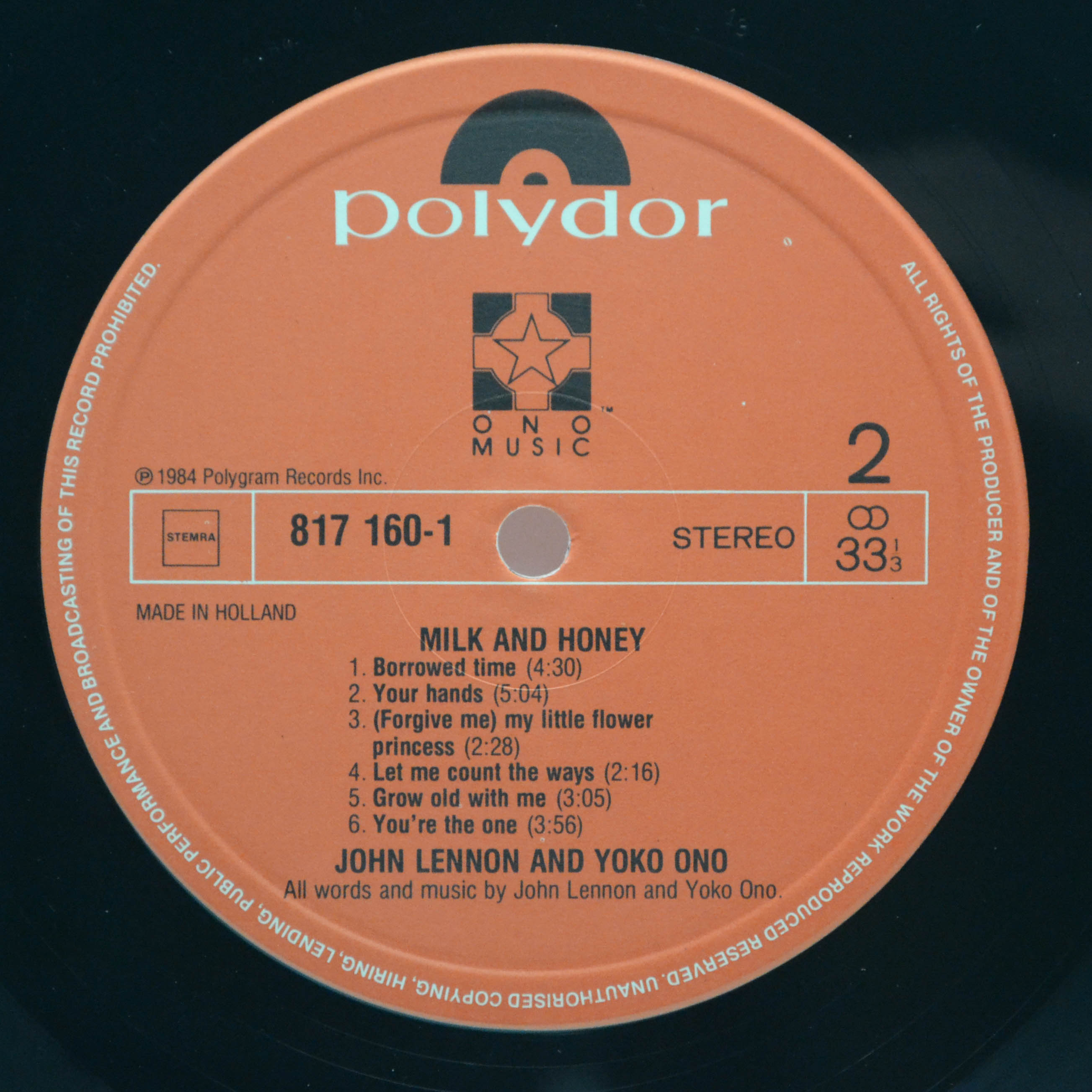 John Lennon & Yoko Ono — Milk And Honey, 1984