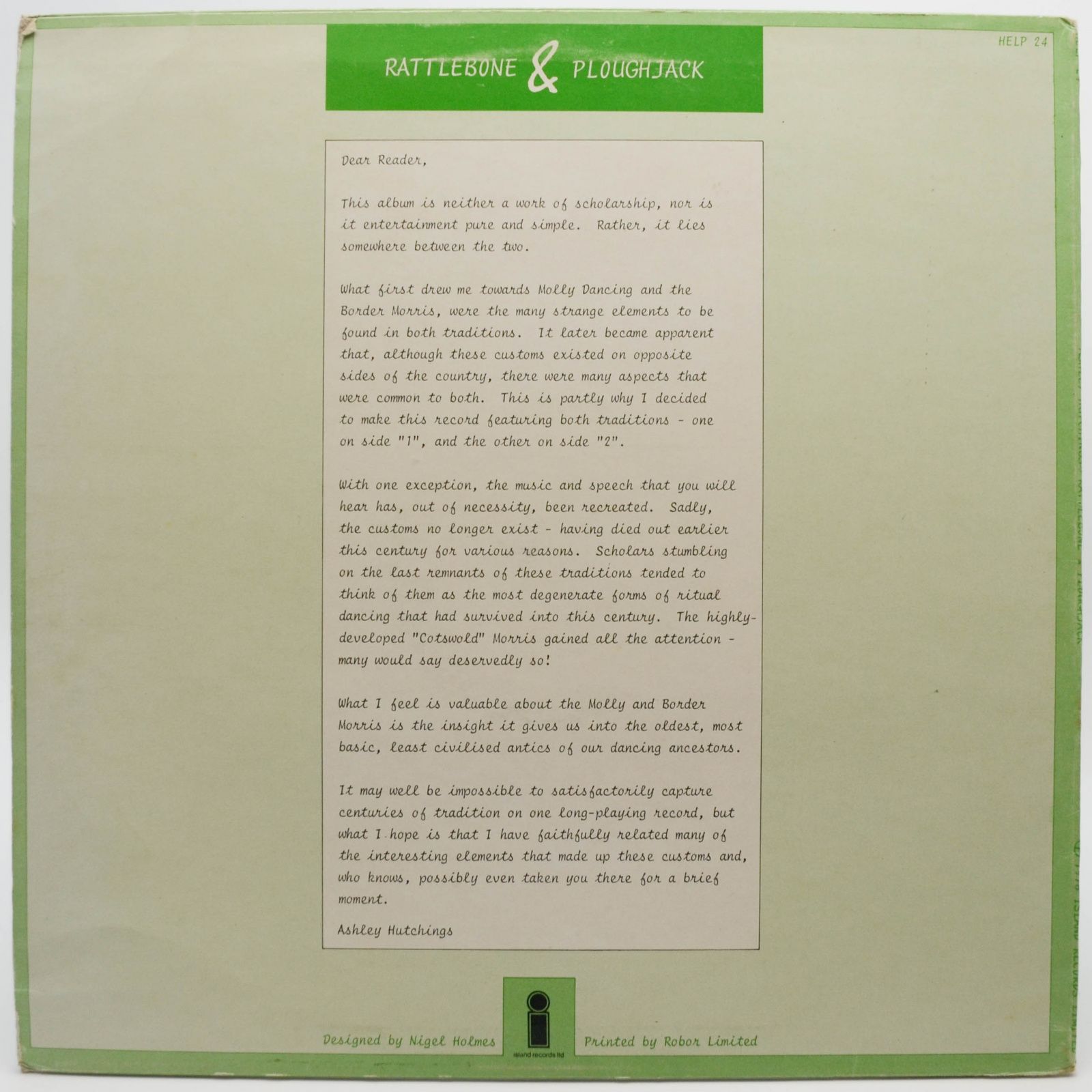 Ashley Hutchings — Rattlebone & Ploughjack (1-st, UK), 1976