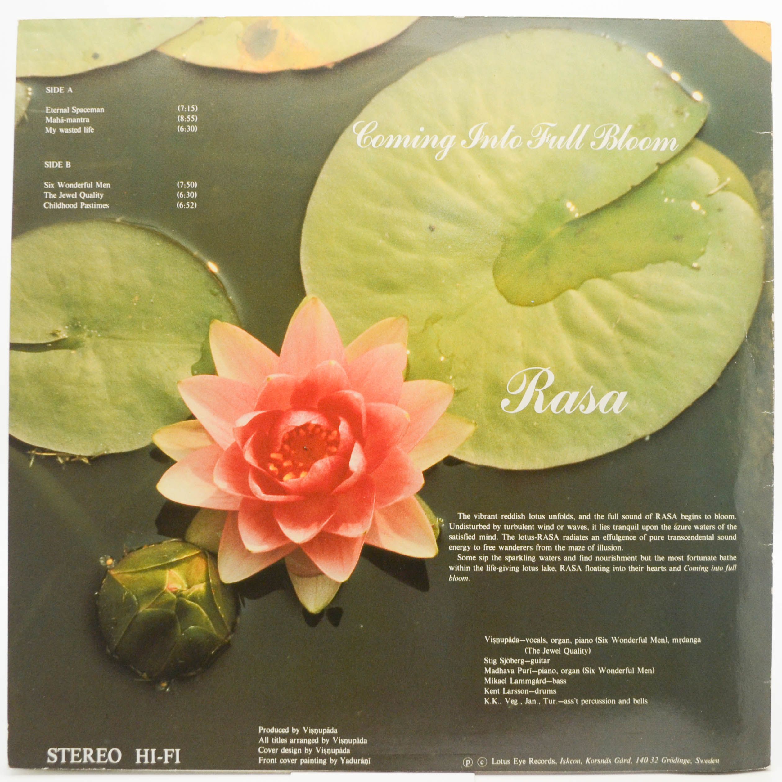 Rasa — Coming Into Full Bloom, 1979