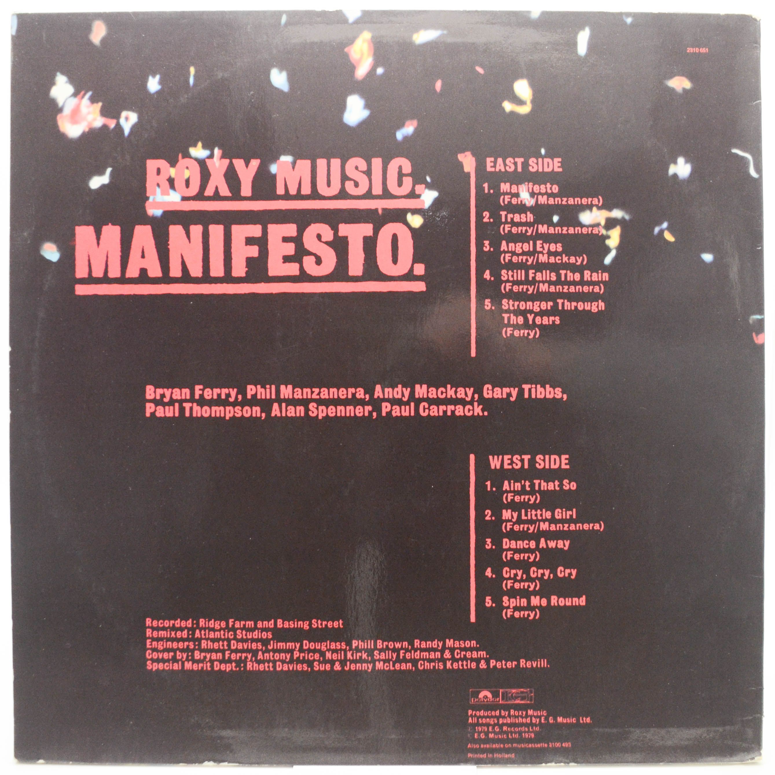 Roxy Music — Manifesto, 1979