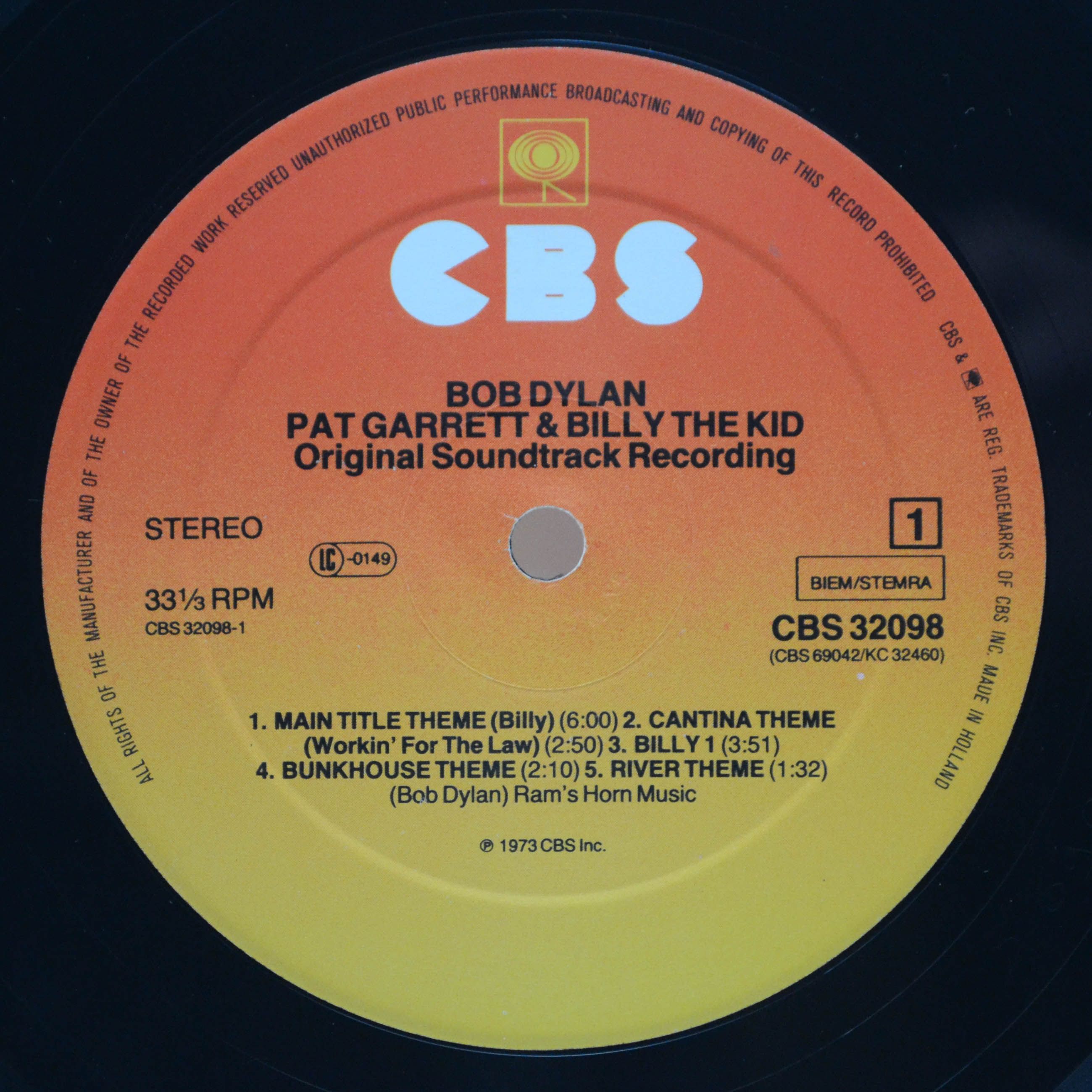 Bob Dylan — Pat Garrett & Billy The Kid, 1973