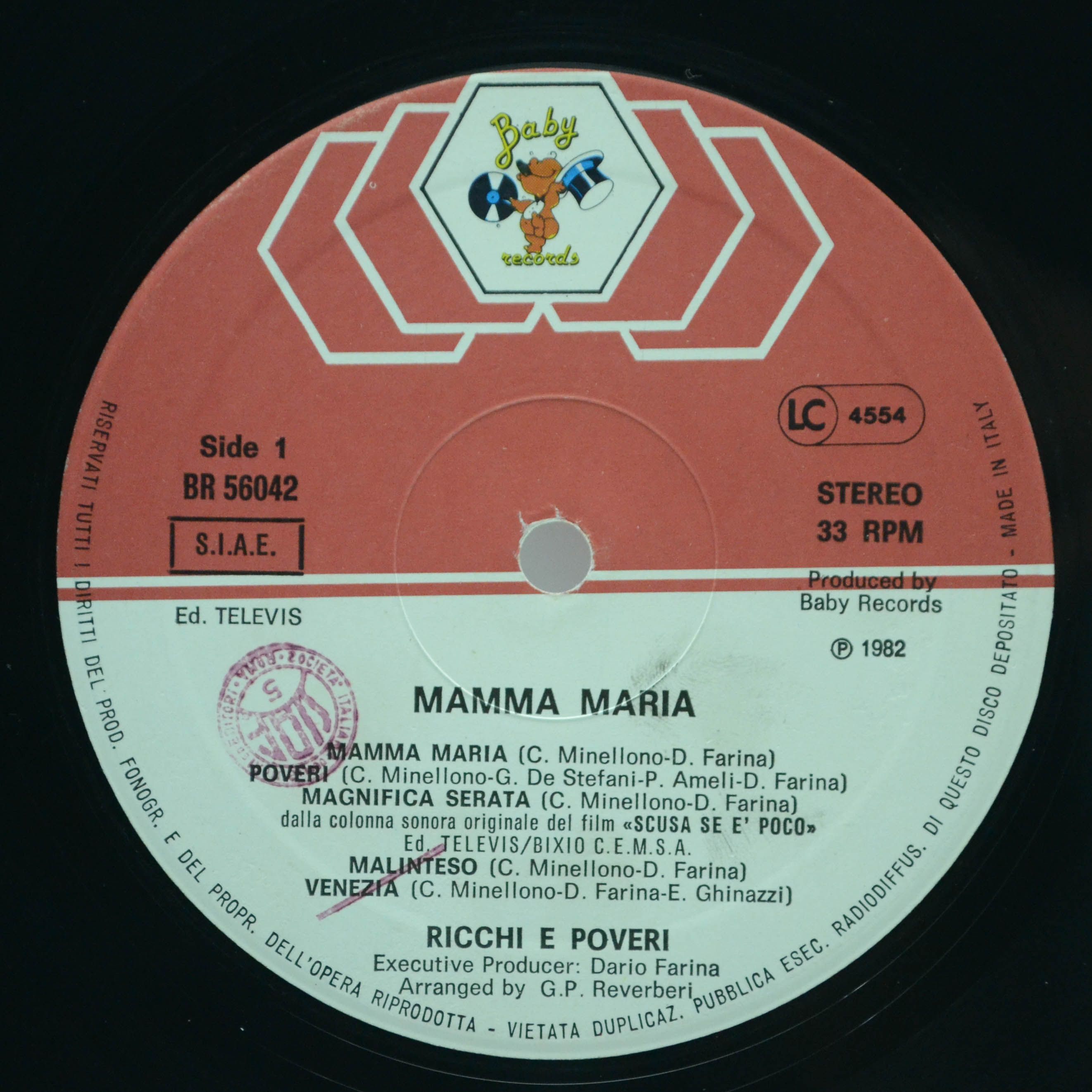 Ricchi & Poveri — Mamma Maria (Italy), 1982