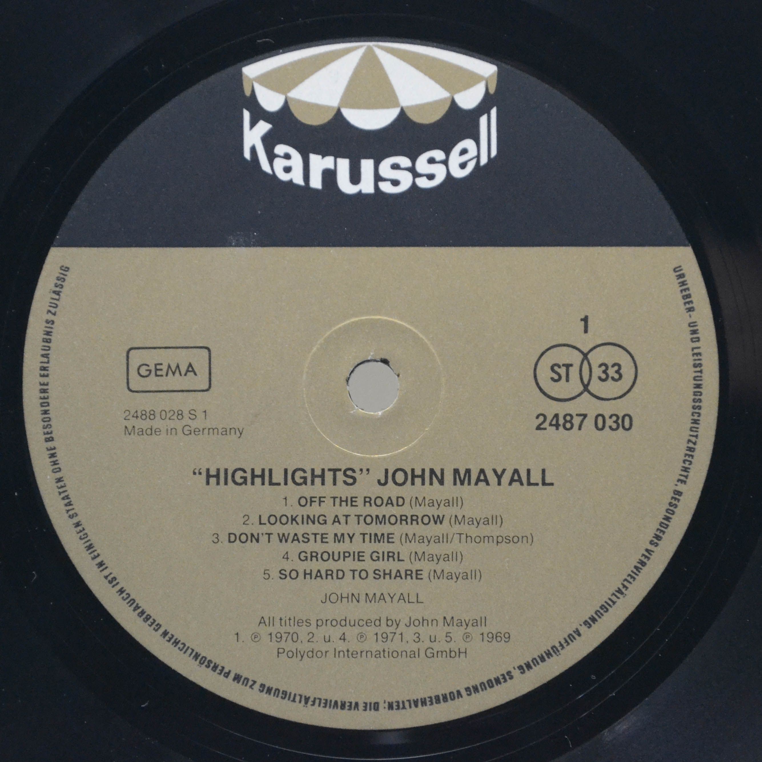 John Mayall — Highlights (2LP), 1971