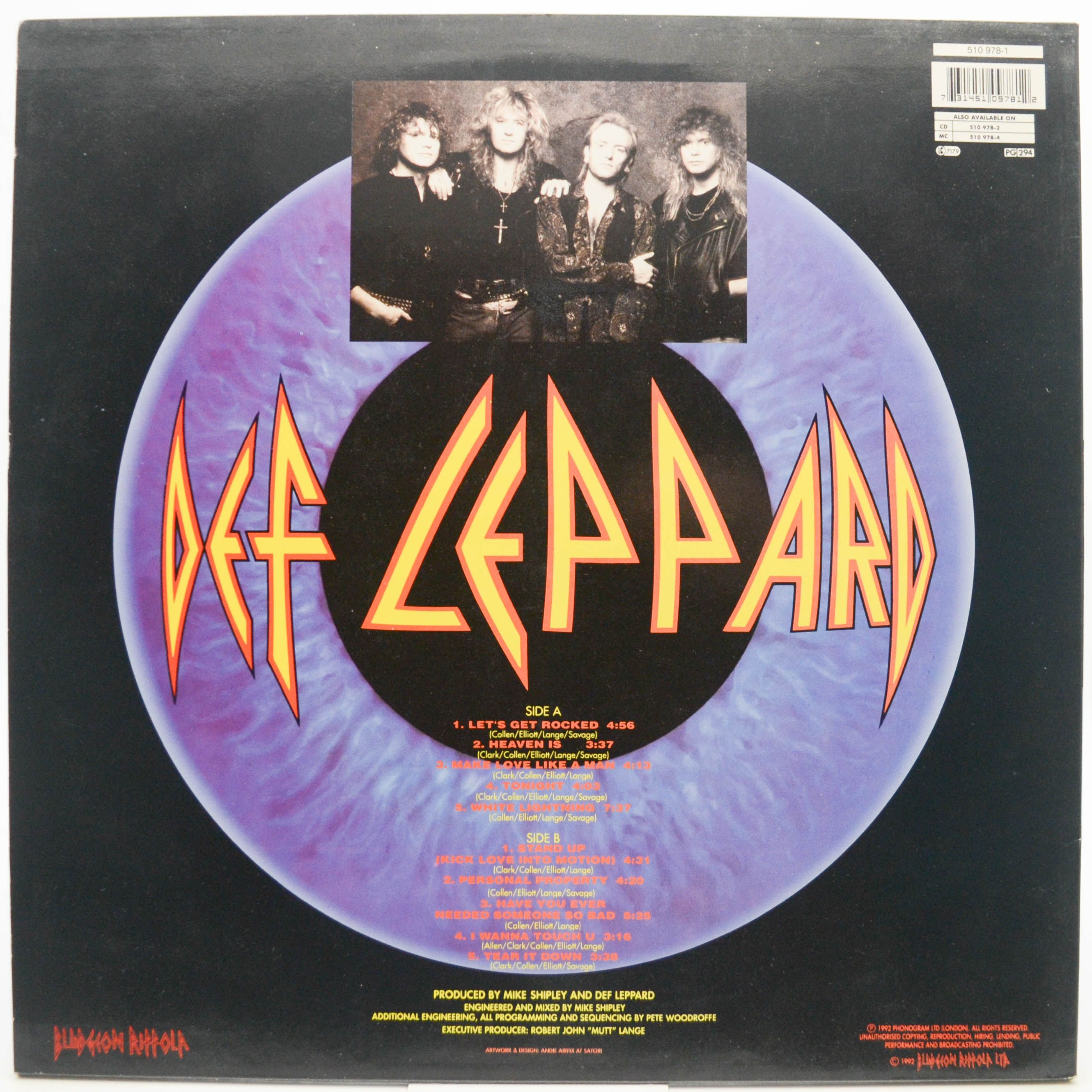 Def Leppard — Adrenalize, 1992