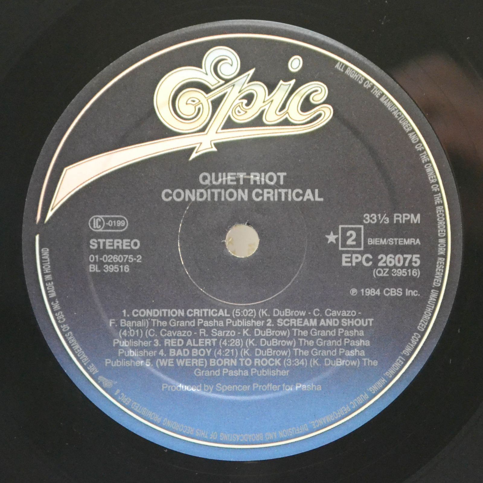 Quiet Riot — Condition Critical, 1984