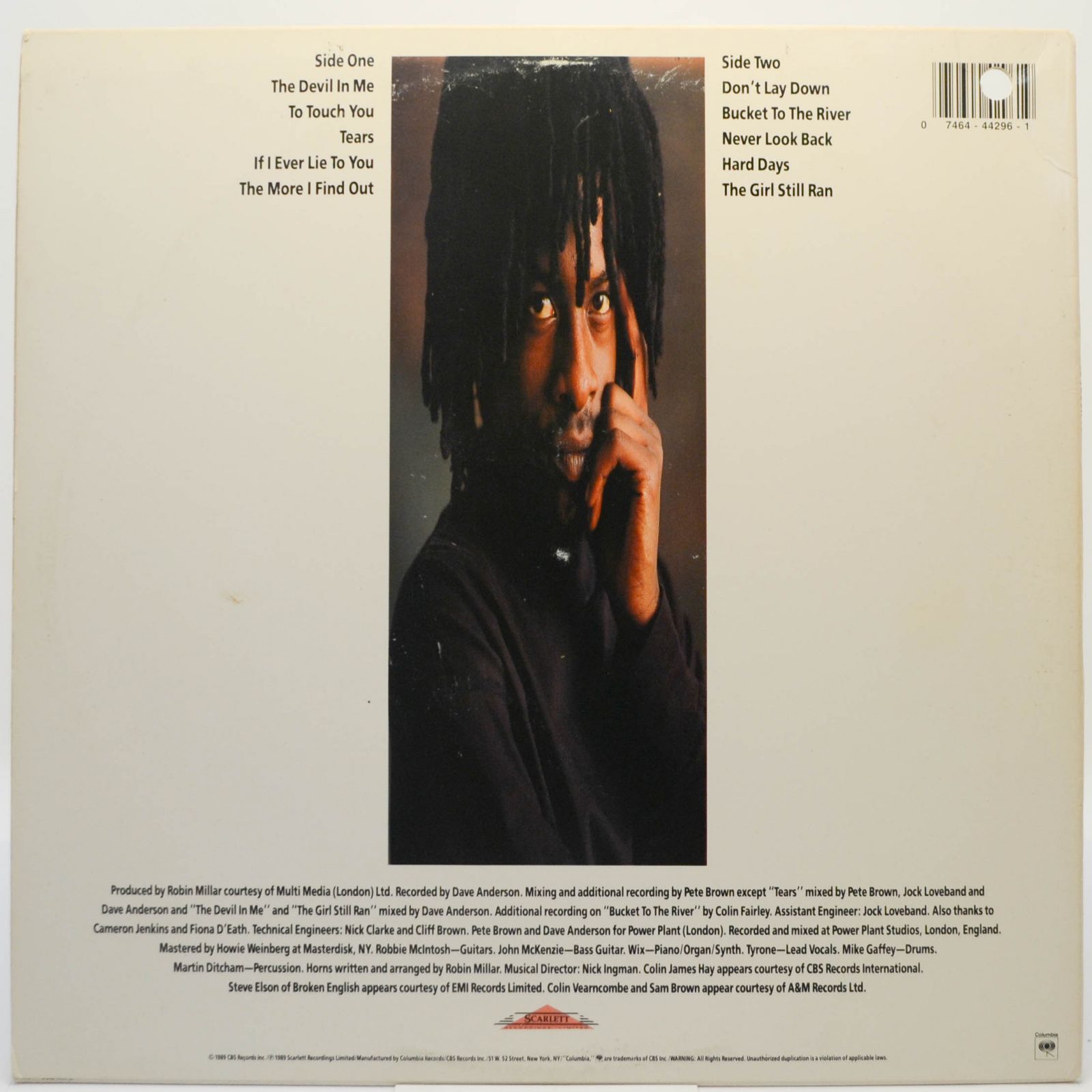 Tyrone Berkeley — To Touch You, 1989