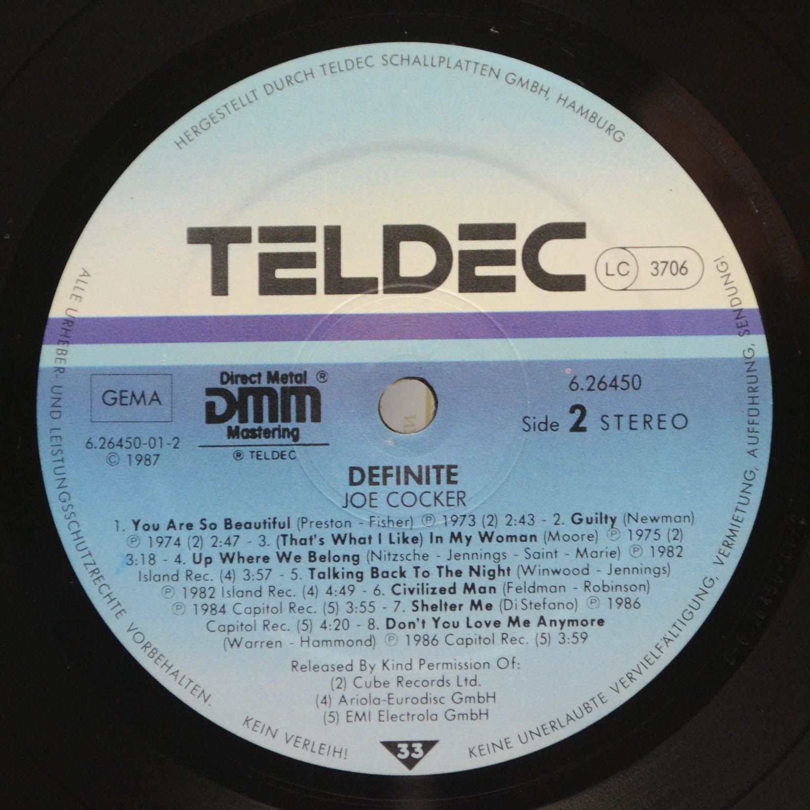 Joe Cocker — Definite 1964-1986, 1987