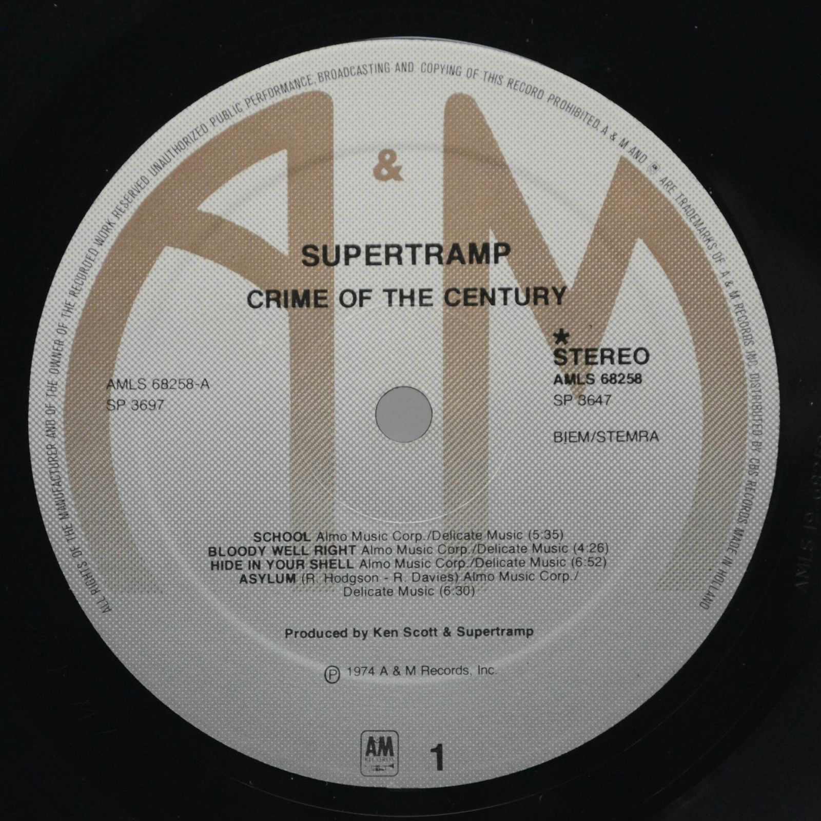 Supertramp — Crime Of The Century, 1974
