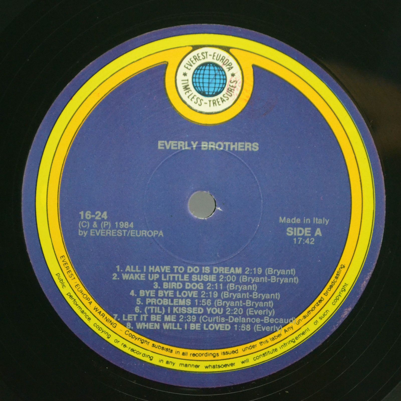 Everly Brothers — 16 Original Hits!, 1984