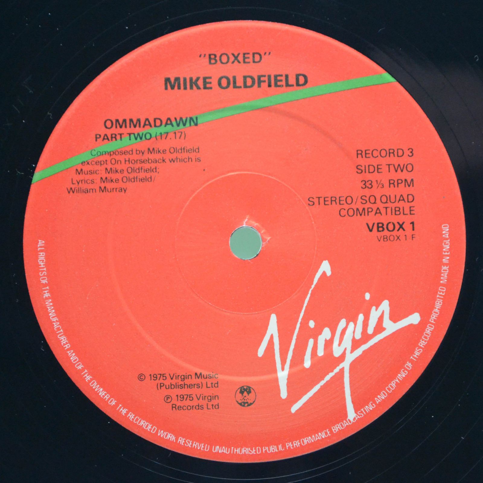 Mike Oldfield — Boxed (Box-set, UK), 1976
