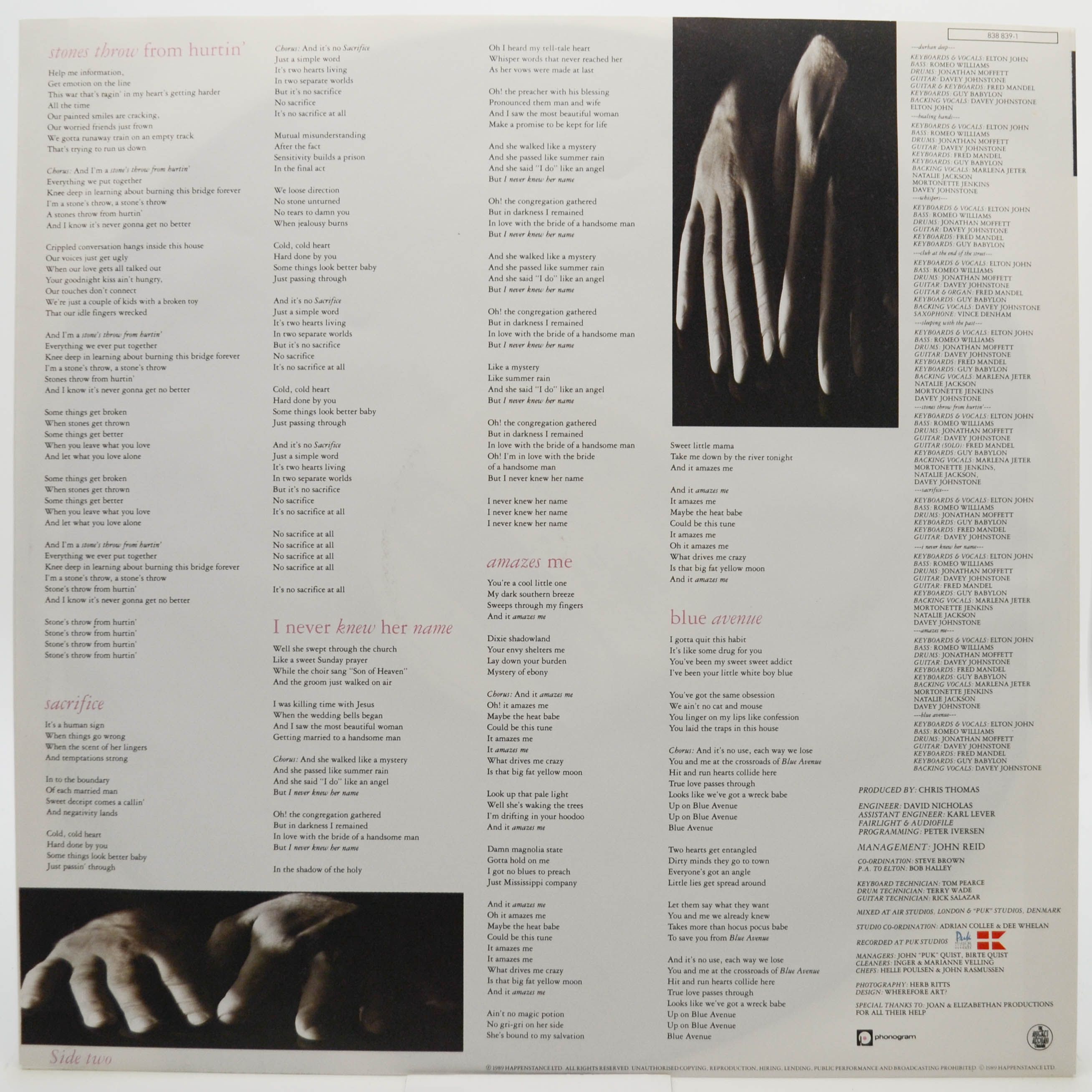 Elton John — Sleeping With The Past, 1989