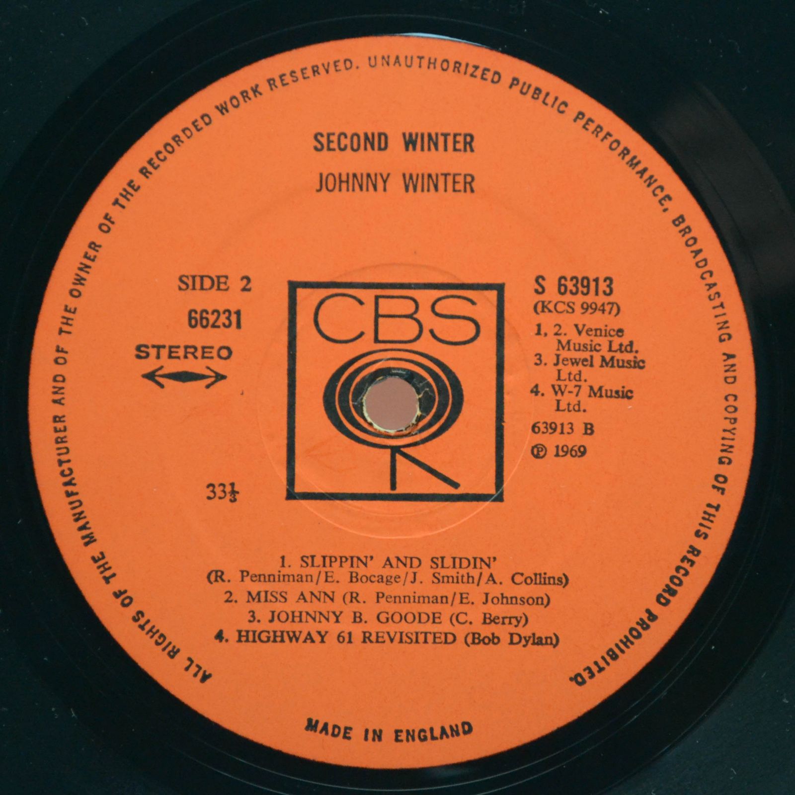 Johnny Winter — Second Winter (2LP, UK), 1969