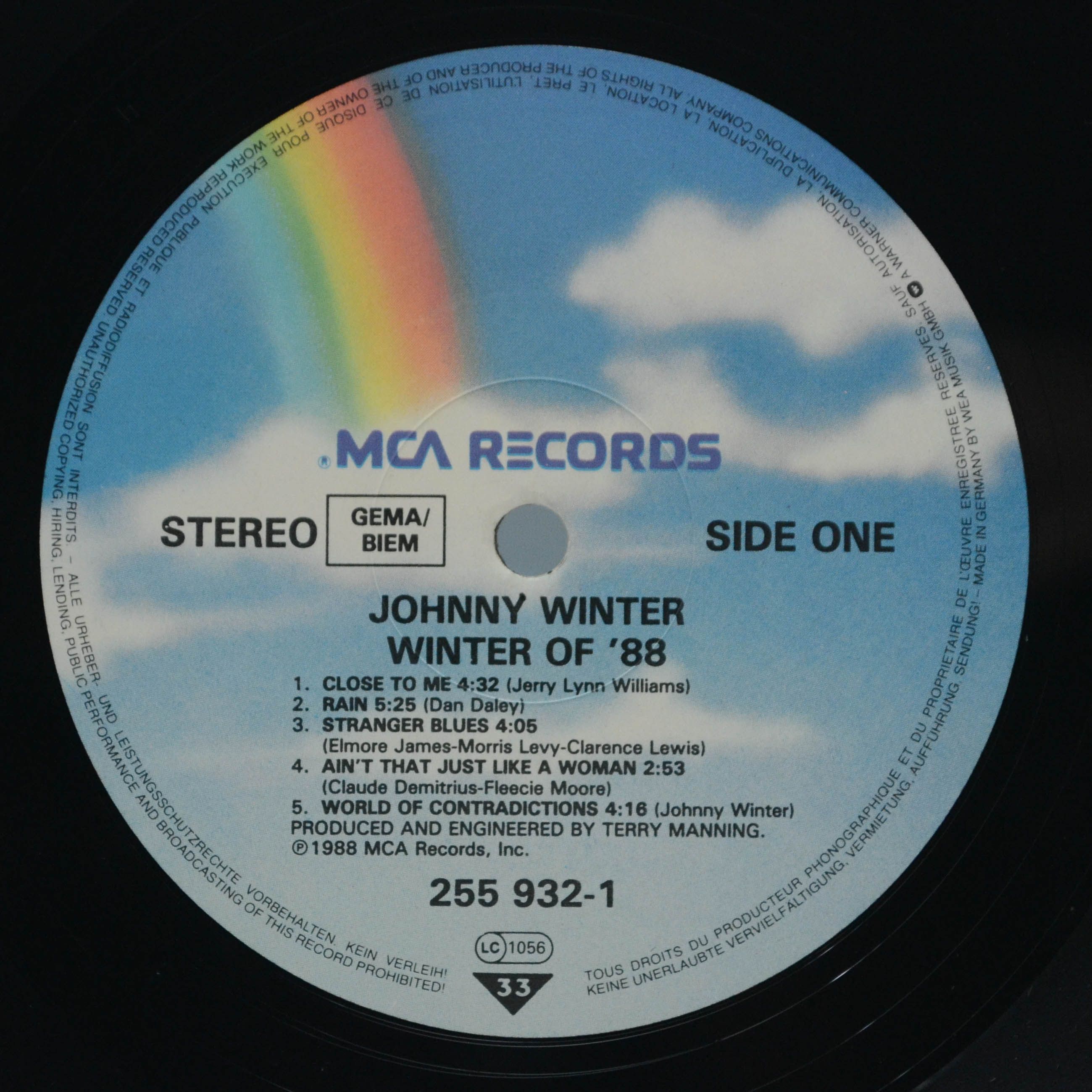 Johnny Winter — The Winter Of '88, 1988