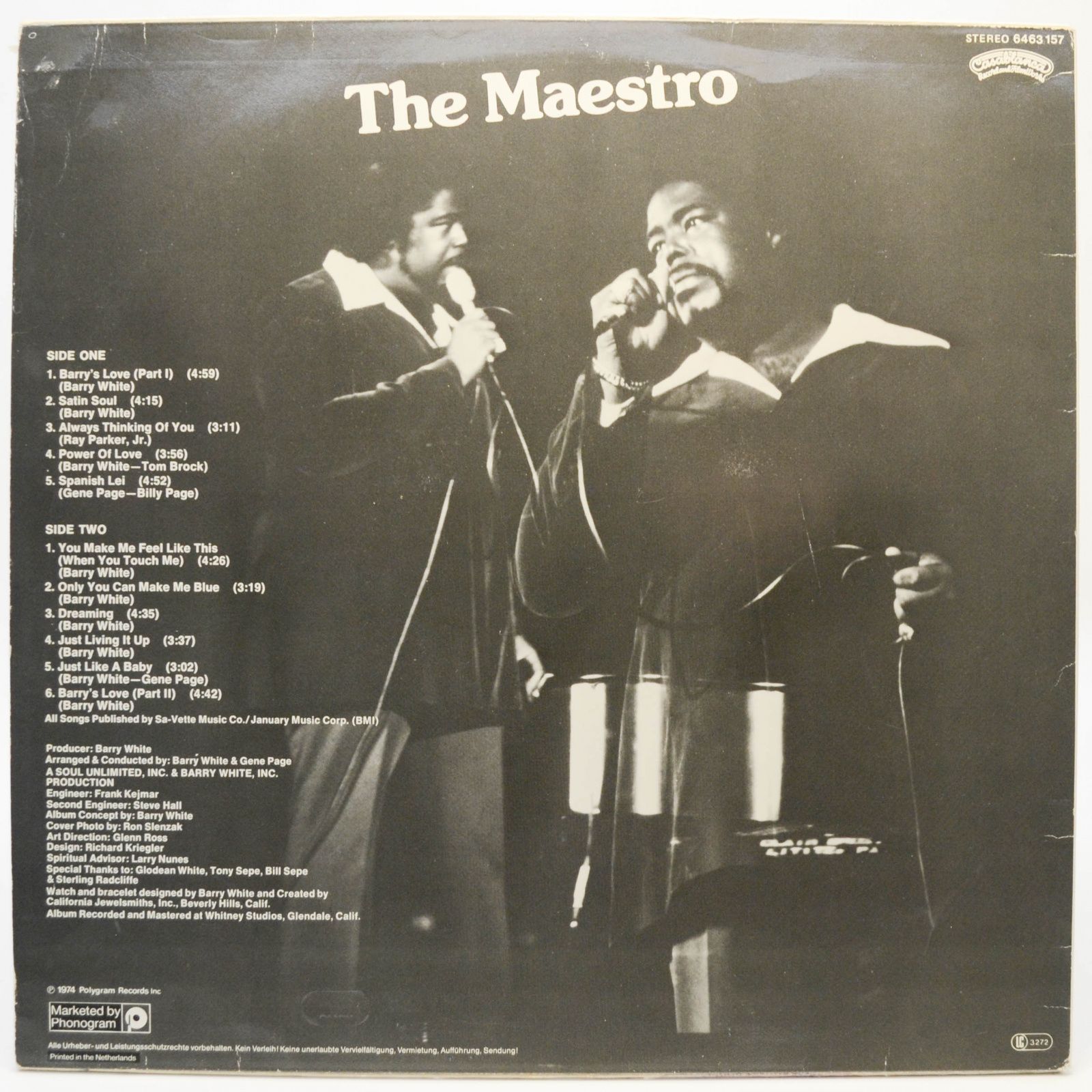 Love Unlimited Orchestra — White Gold, 1974