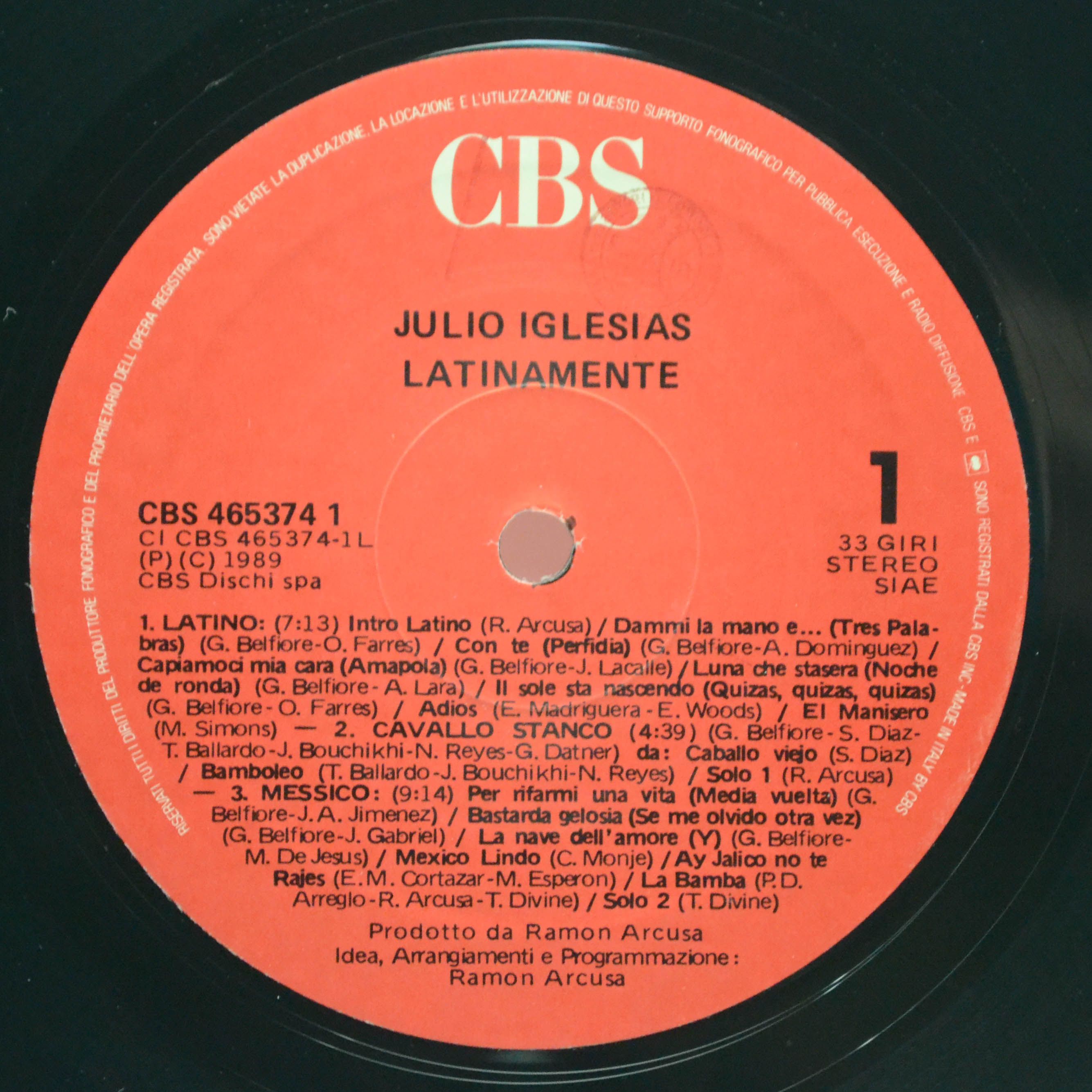 Julio Iglesias — Latinamente, 1989