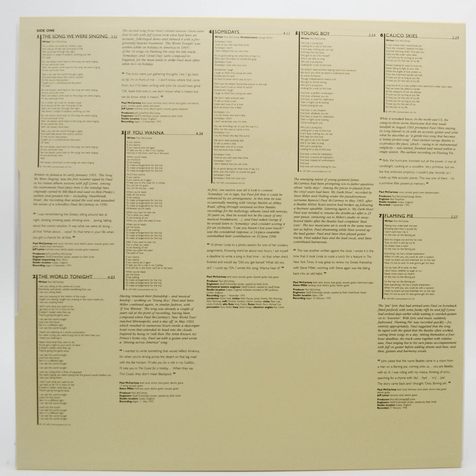 Paul McCartney — Flaming Pie (UK), 1997