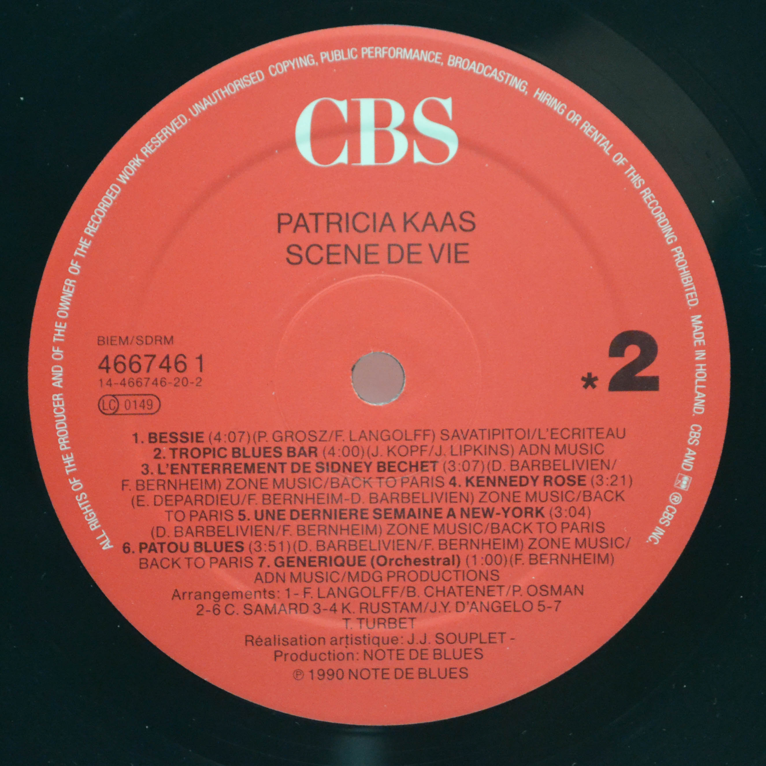 Patricia Kaas — Scène De Vie, 1990