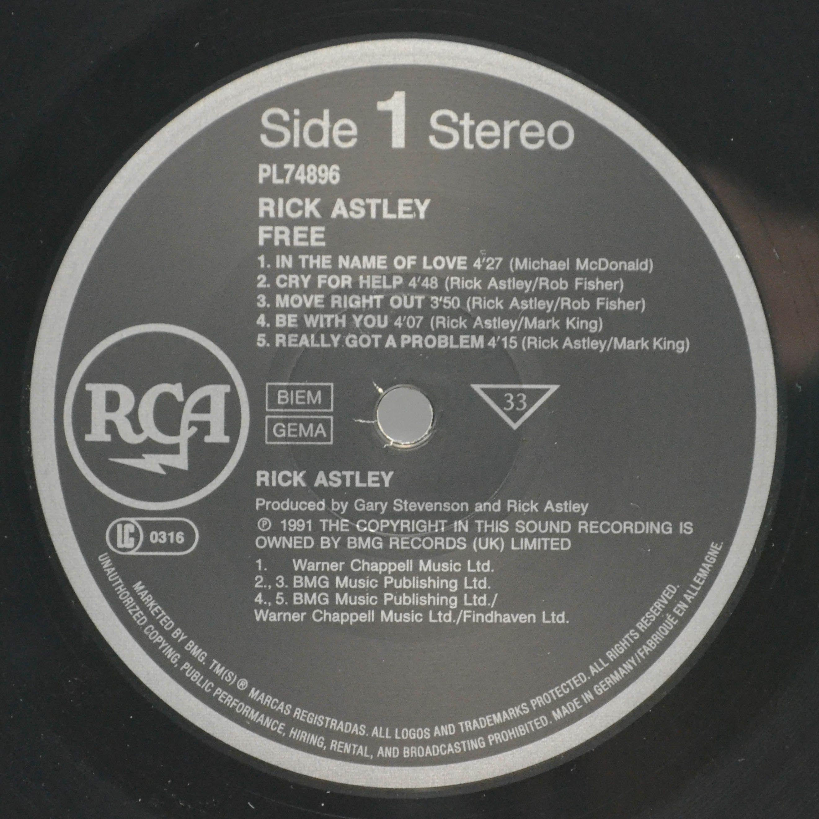 Rick Astley — Free, 1991